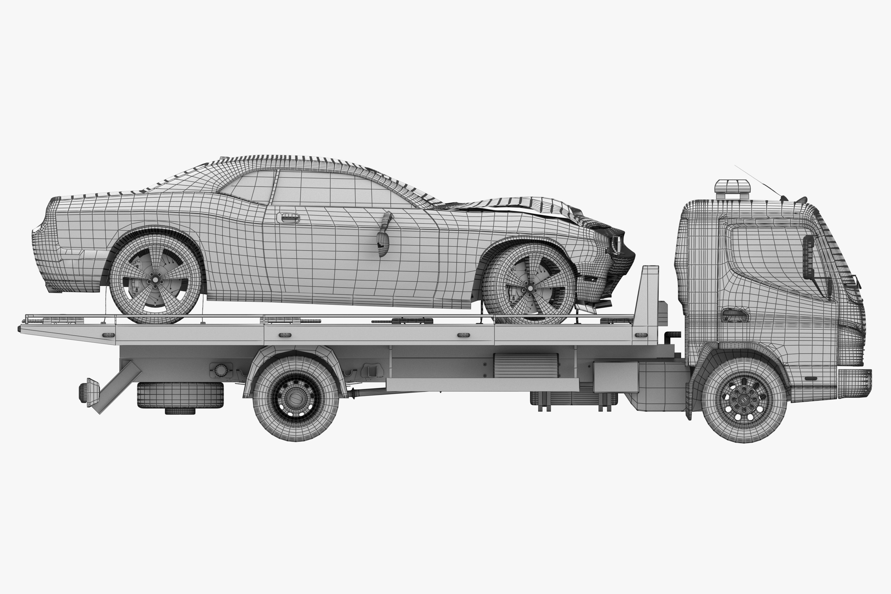 tow truck 3D model_13