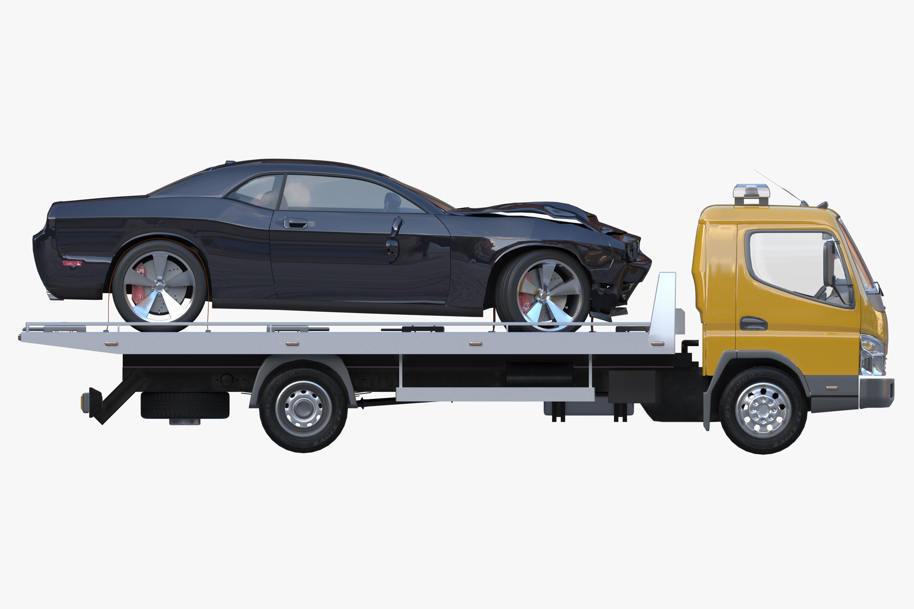 tow truck 3D model_6