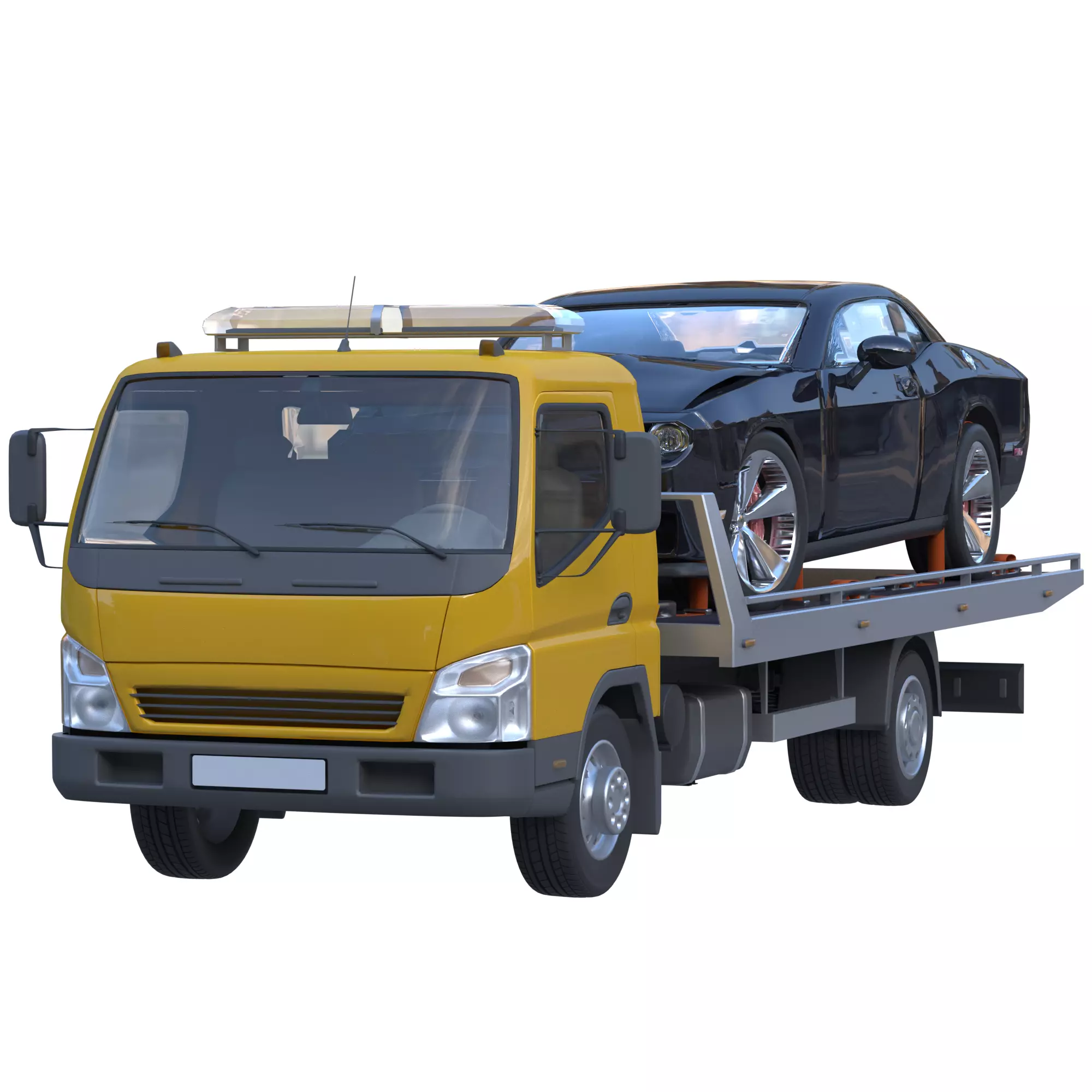 tow truck 3D model_0