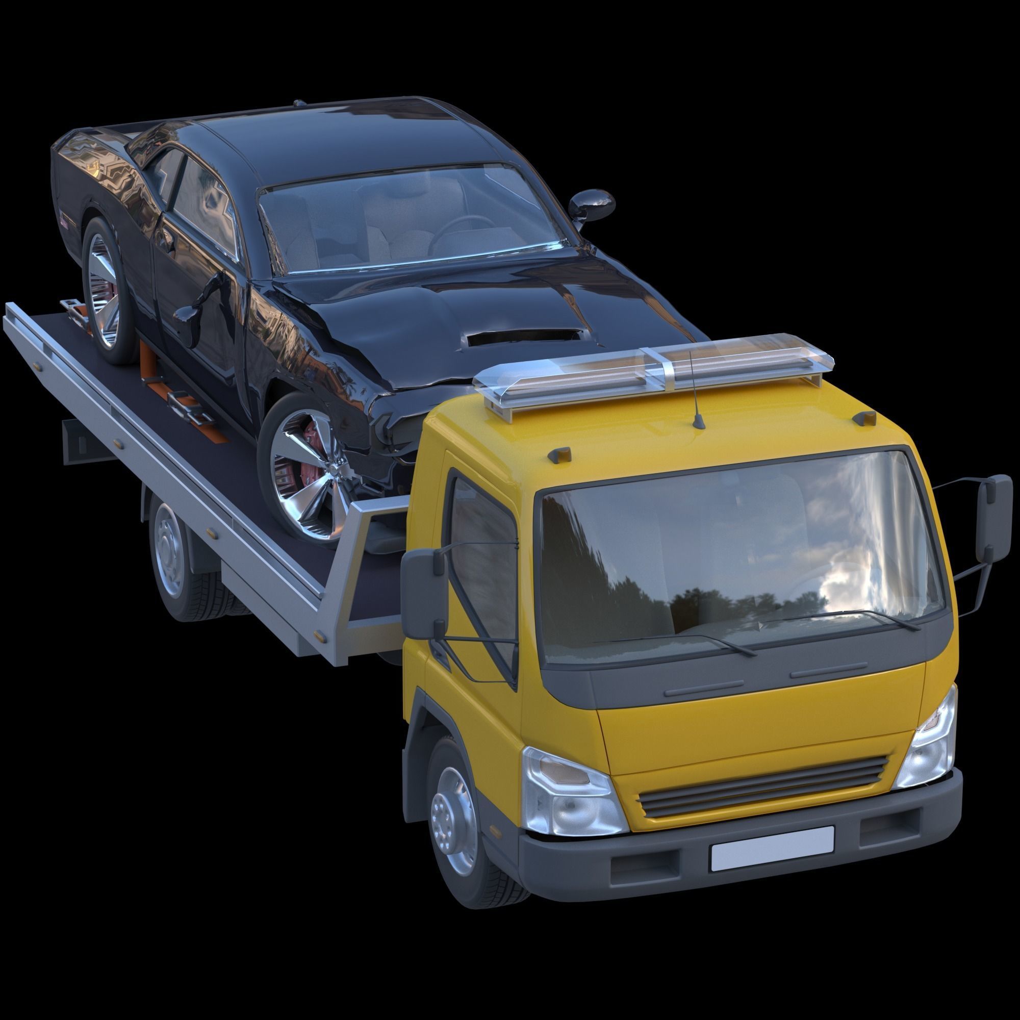 tow truck 3D model_1