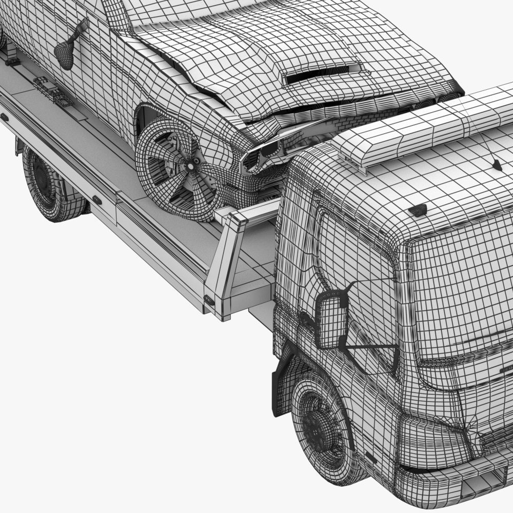 tow truck 3D model_14