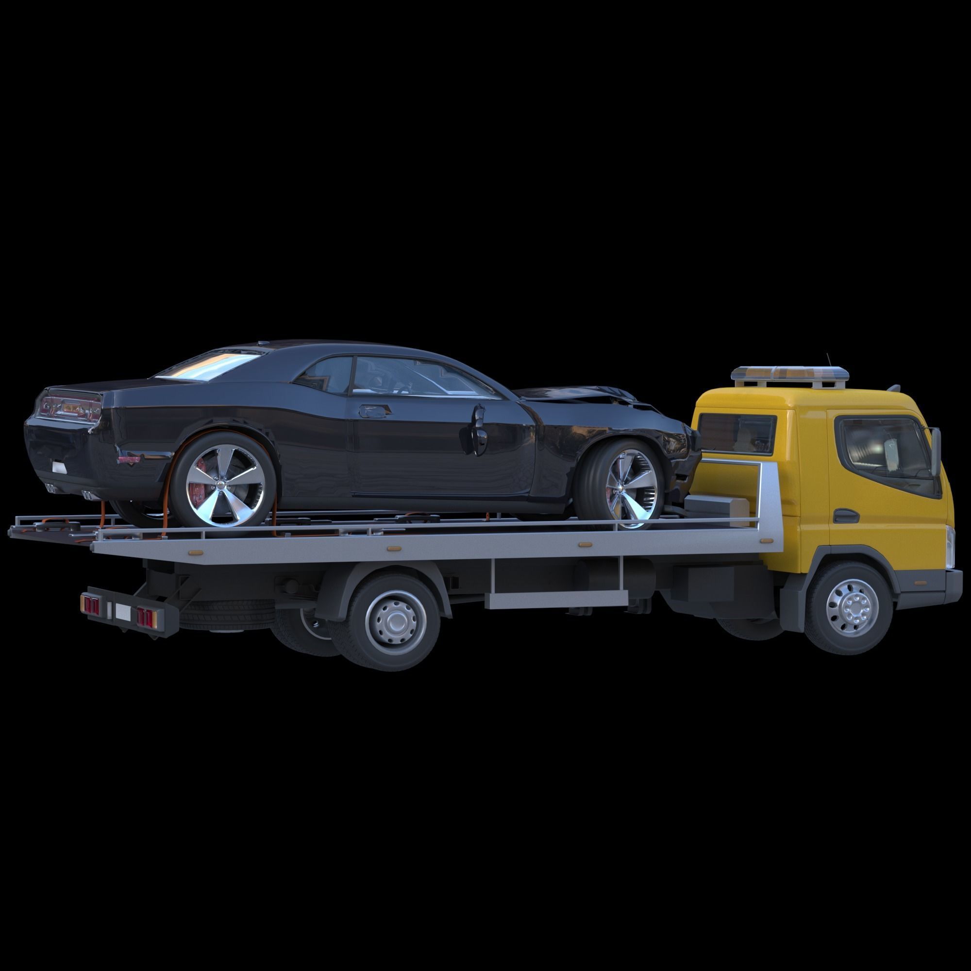 tow truck 3D model_3