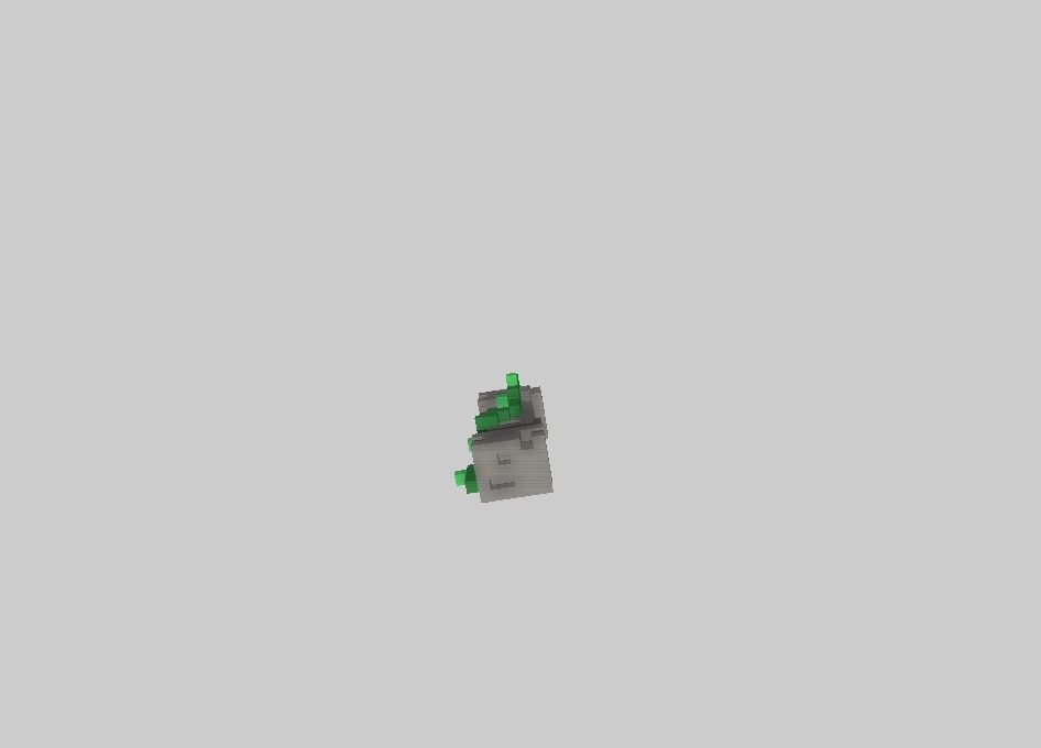Voxel Jungle Pillar Low-poly 3D model_9
