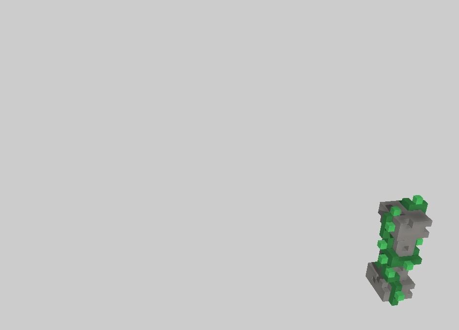 Voxel Jungle Pillar Low-poly 3D model_13