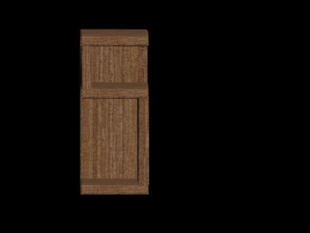 NightStand dark walnut 3D model_2