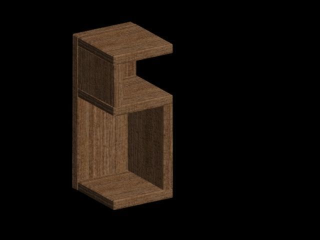 NightStand dark walnut 3D model_3