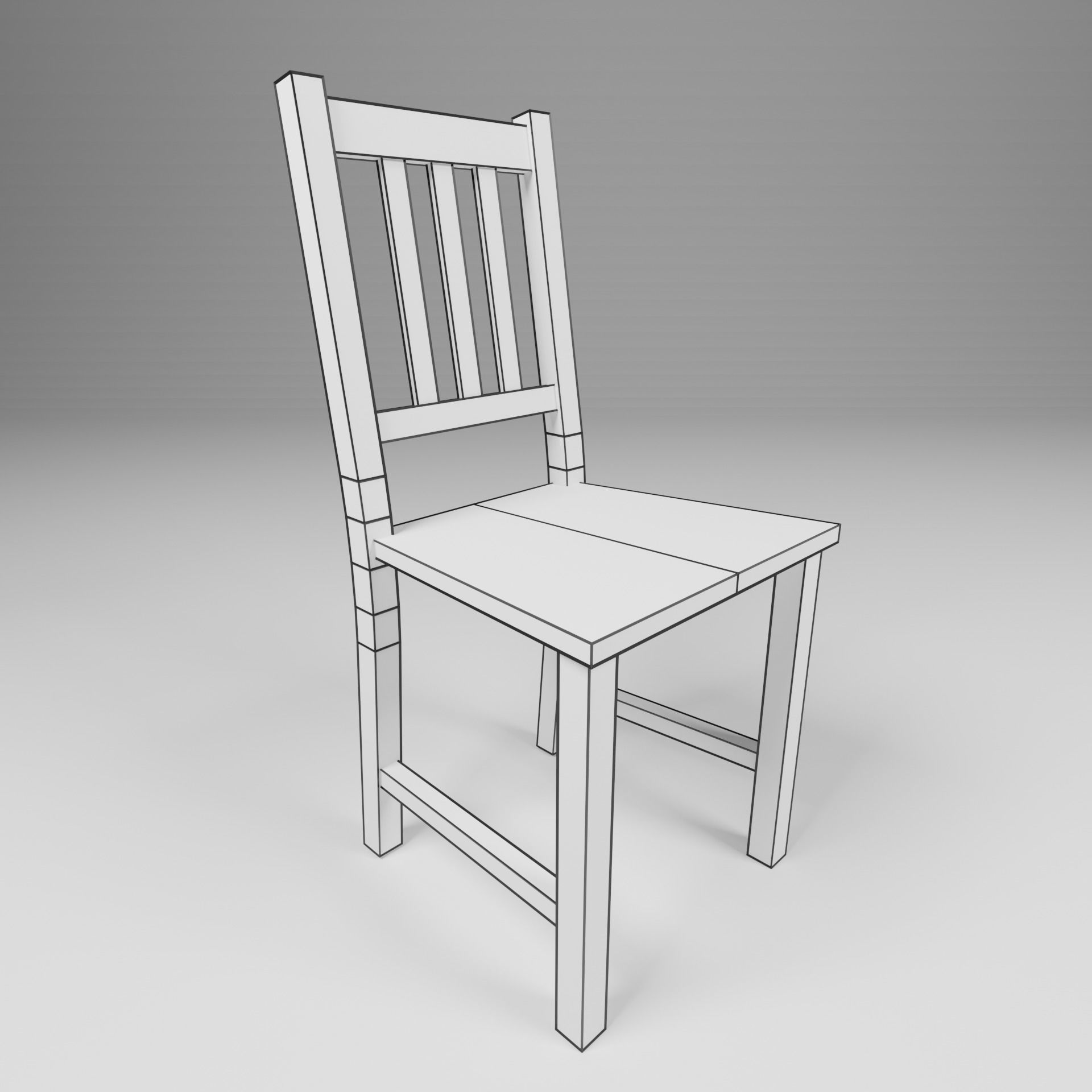 Chair Stefan Free low-poly 3D model_4