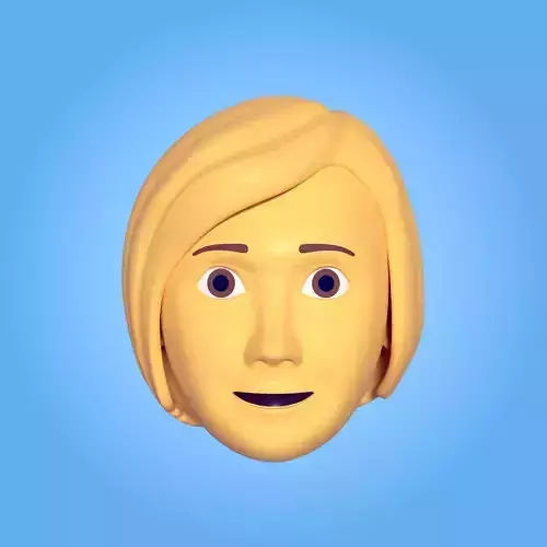 Cartoon Woman Head Icon - Emoji