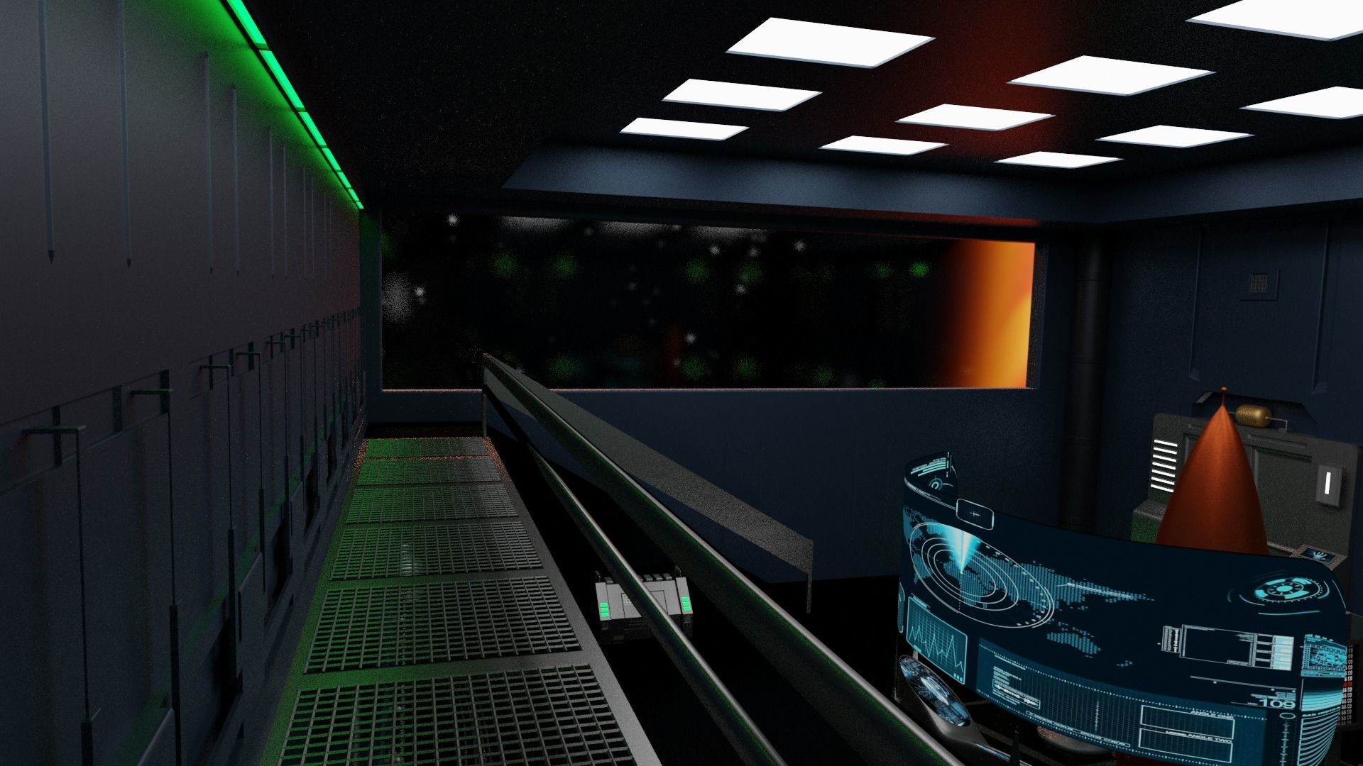 Sci-fi cockpit 3D model_6