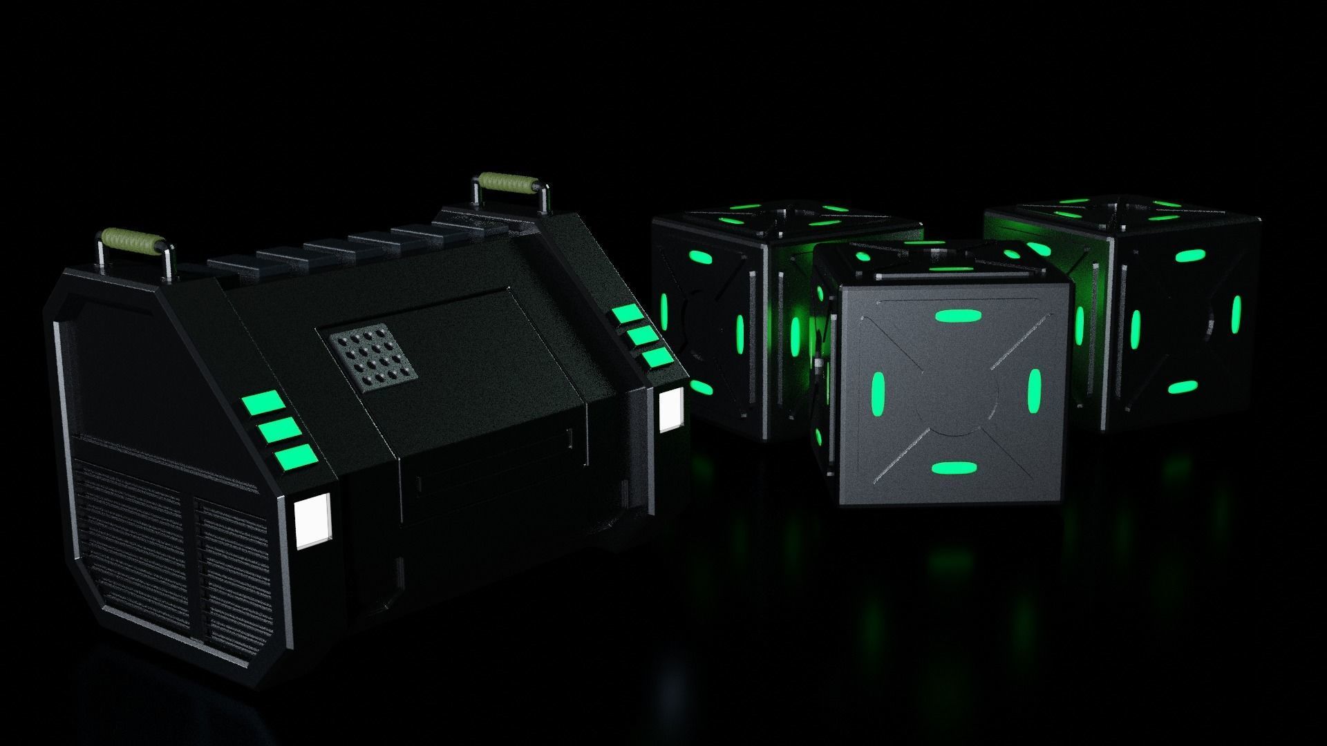 Sci-fi cockpit 3D model_5