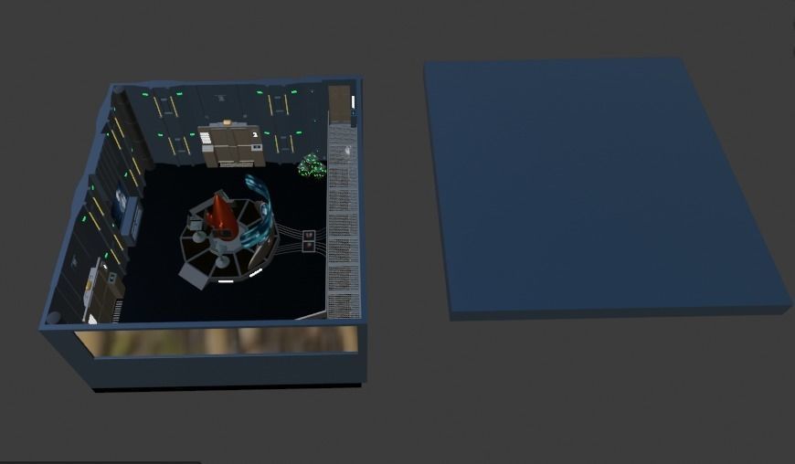 Sci-fi cockpit 3D model_7