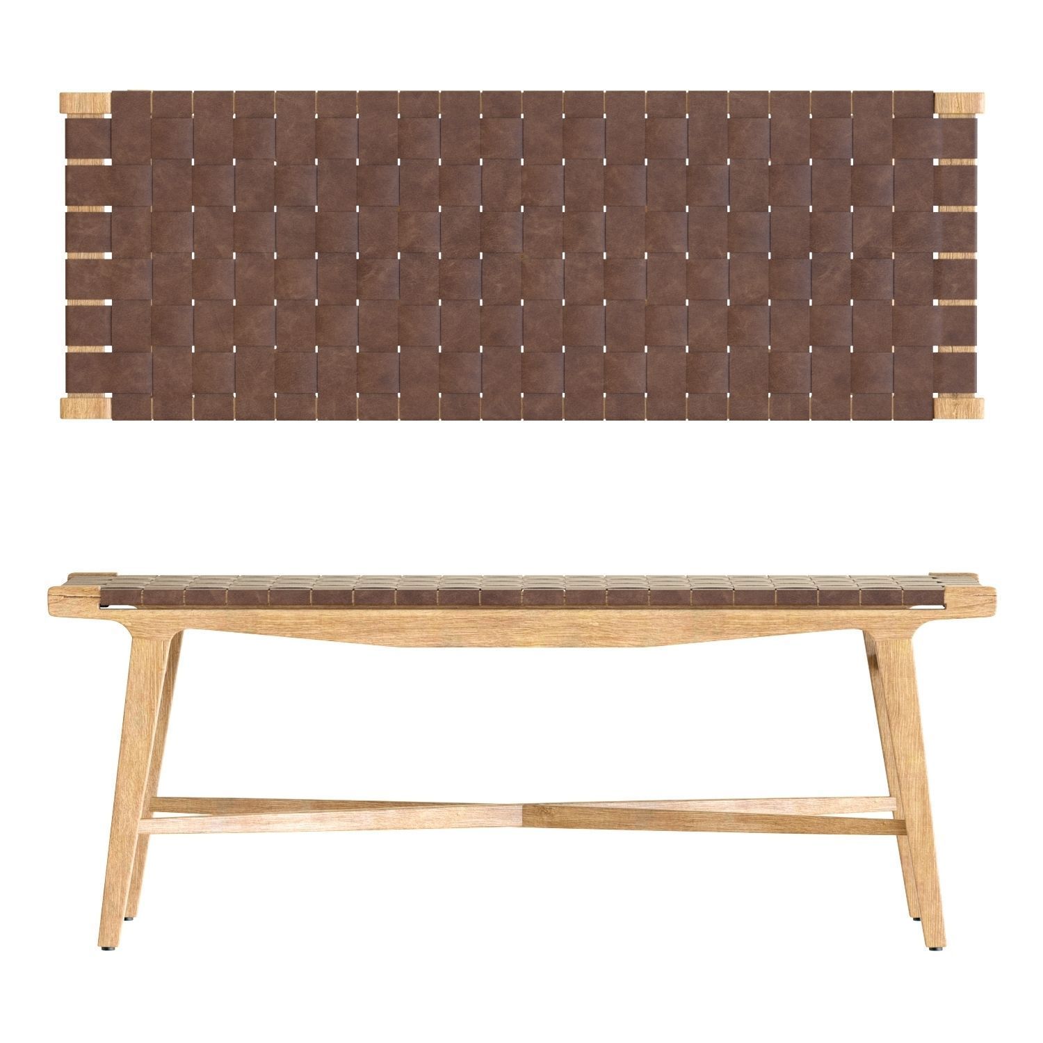 Crate and Barrel - Taj Bench 3D model_4