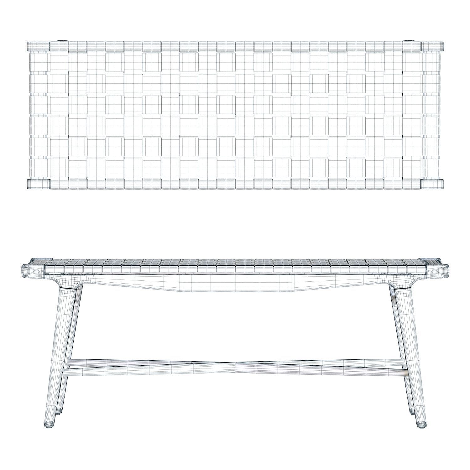 Crate and Barrel - Taj Bench 3D model_5