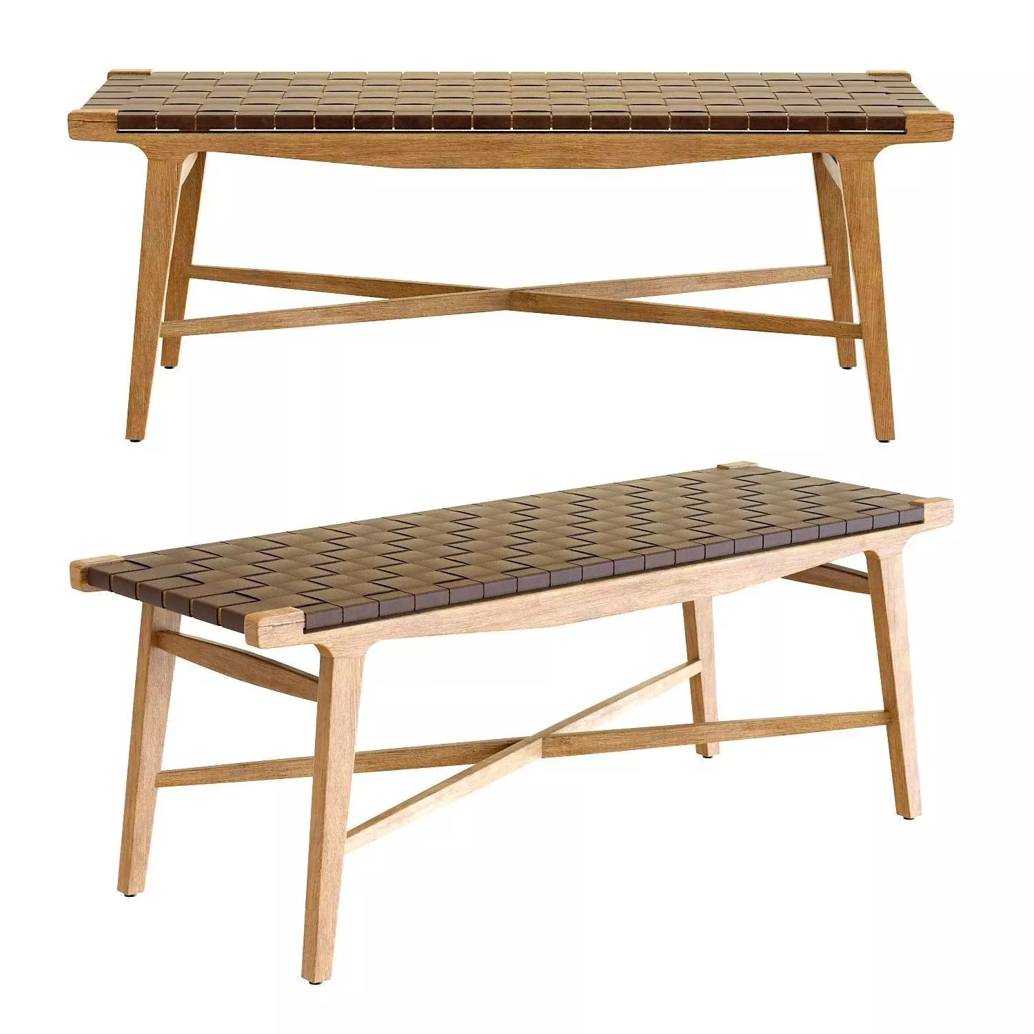 Crate and Barrel - Taj Bench 3D model_0