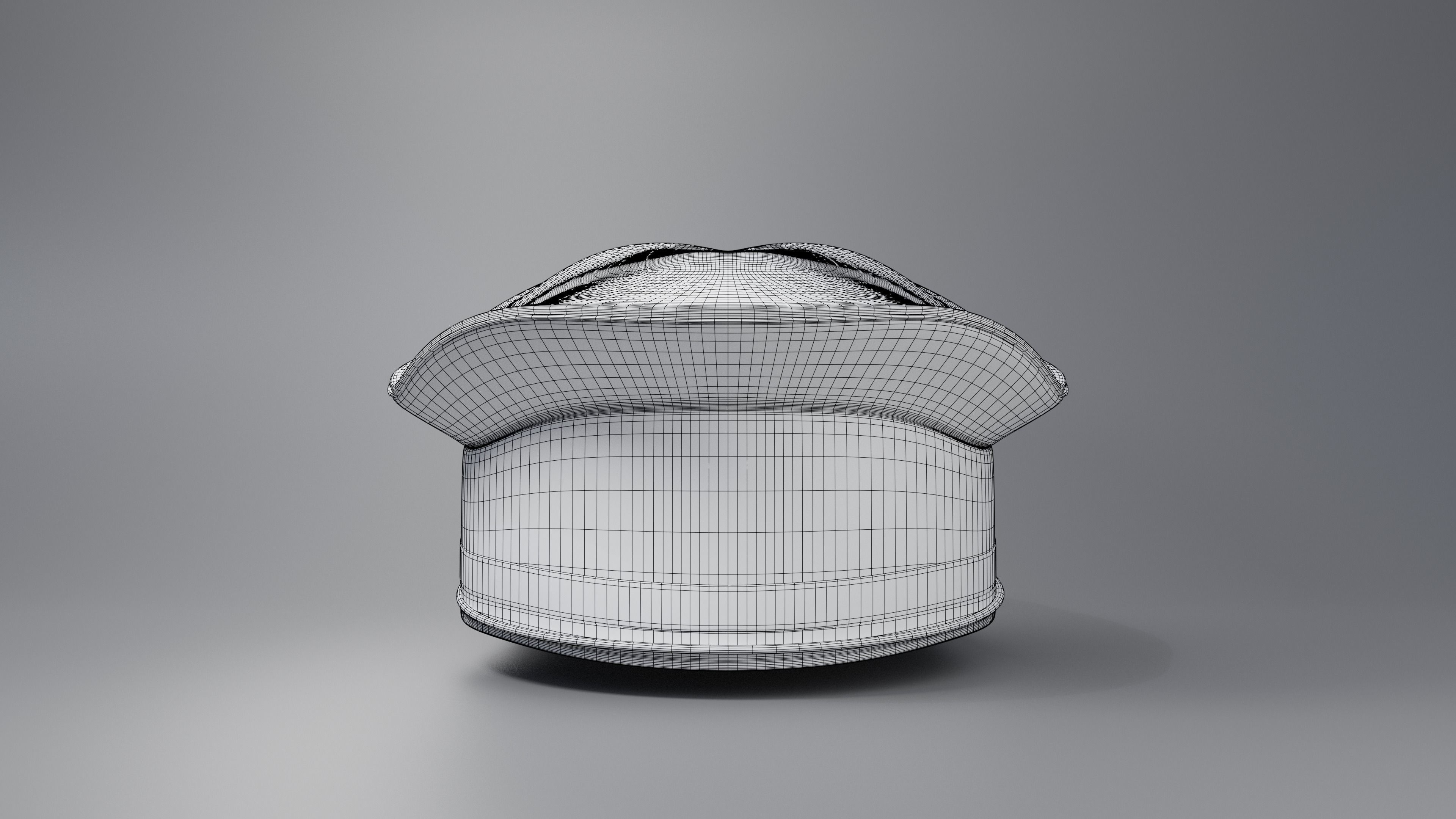 Old Fashioned worn Postmans Hat 3D model_16