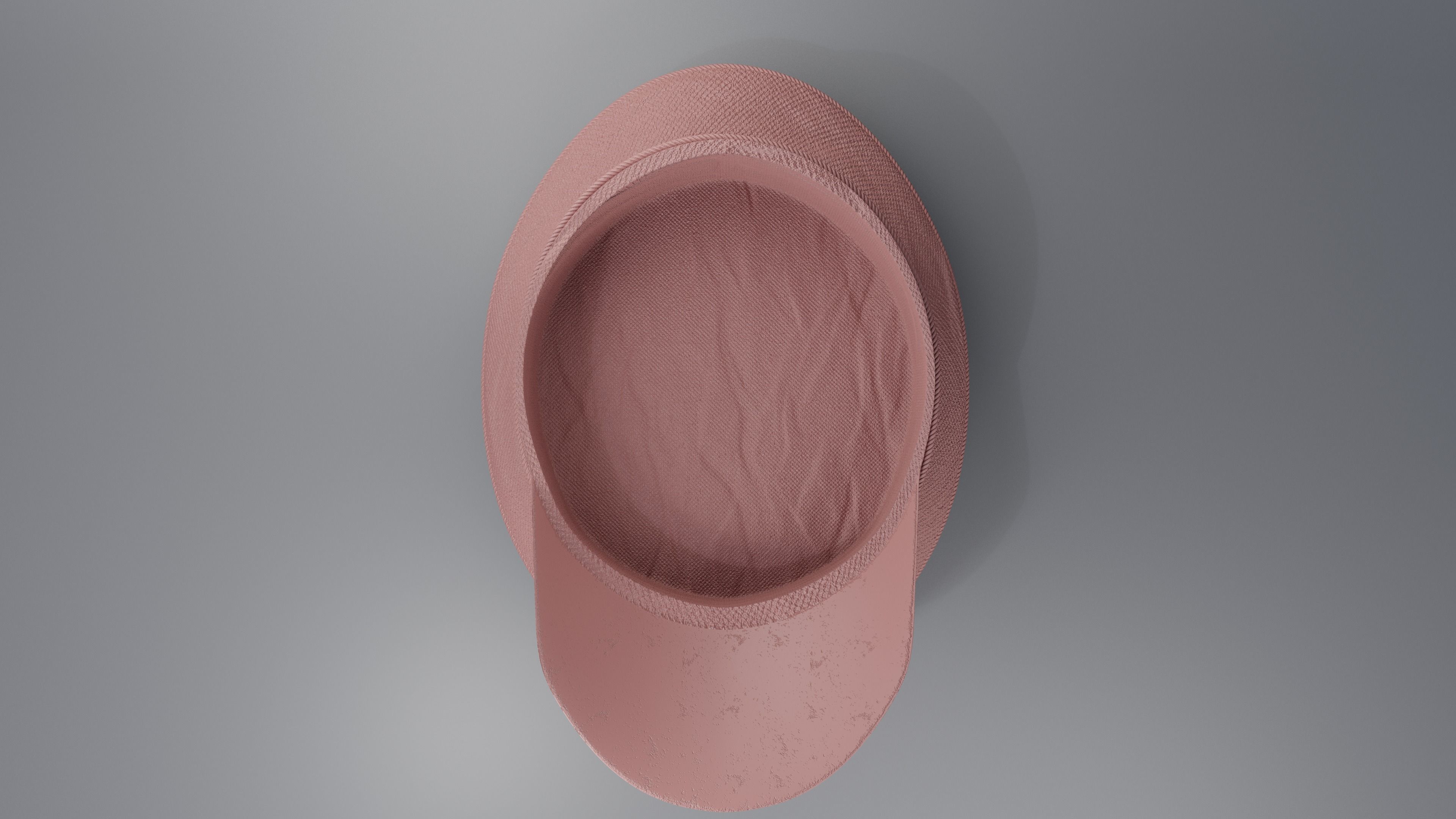 Old Fashioned worn Postmans Hat 3D model_13