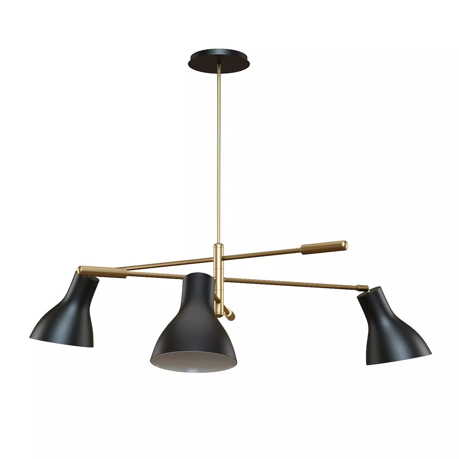 Crate and Barrel - Kace 3 Arm Chandelier 3D model_0