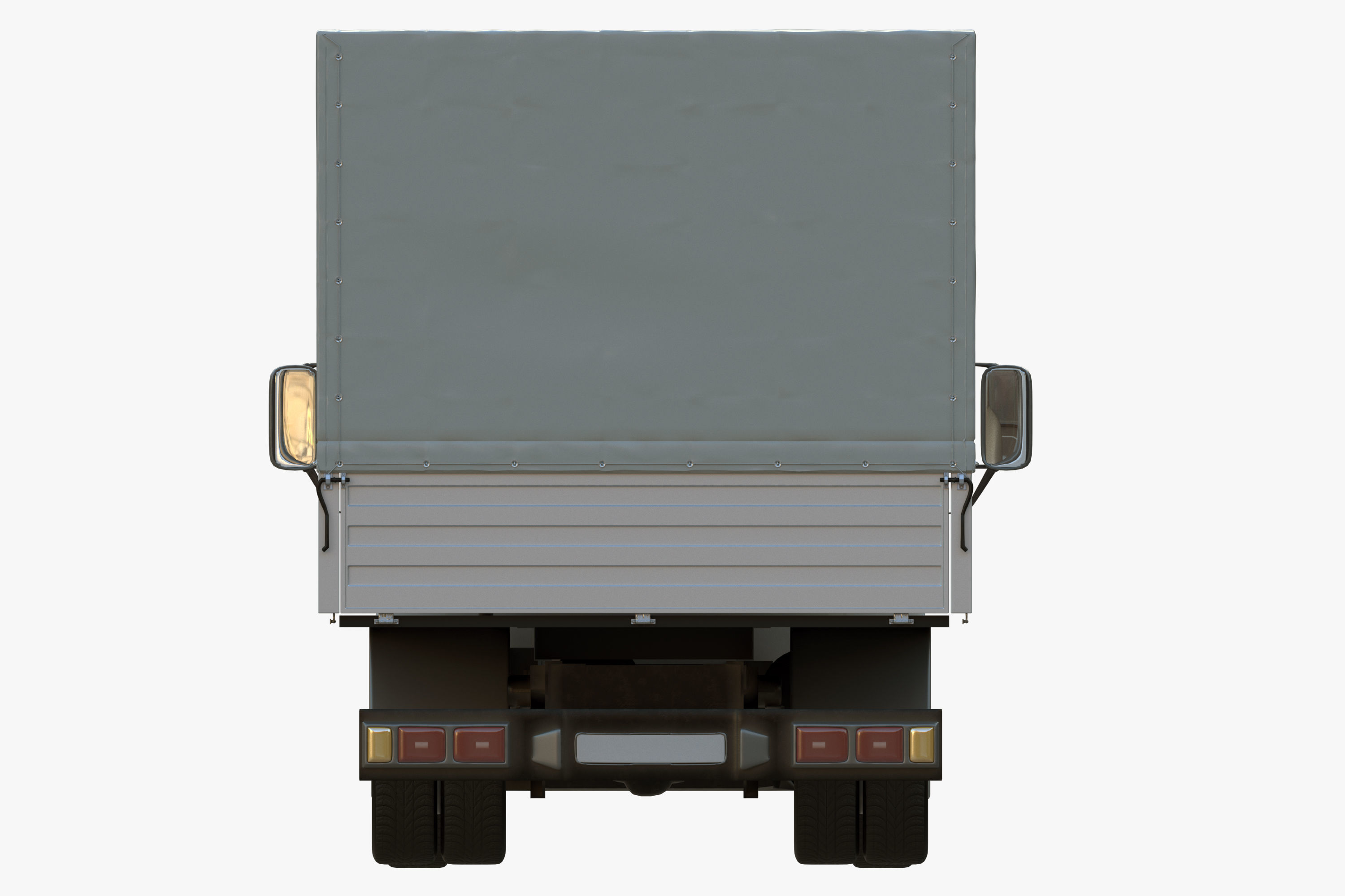 cargo van truck van isotherm baw chassis 3D Model Collection_70