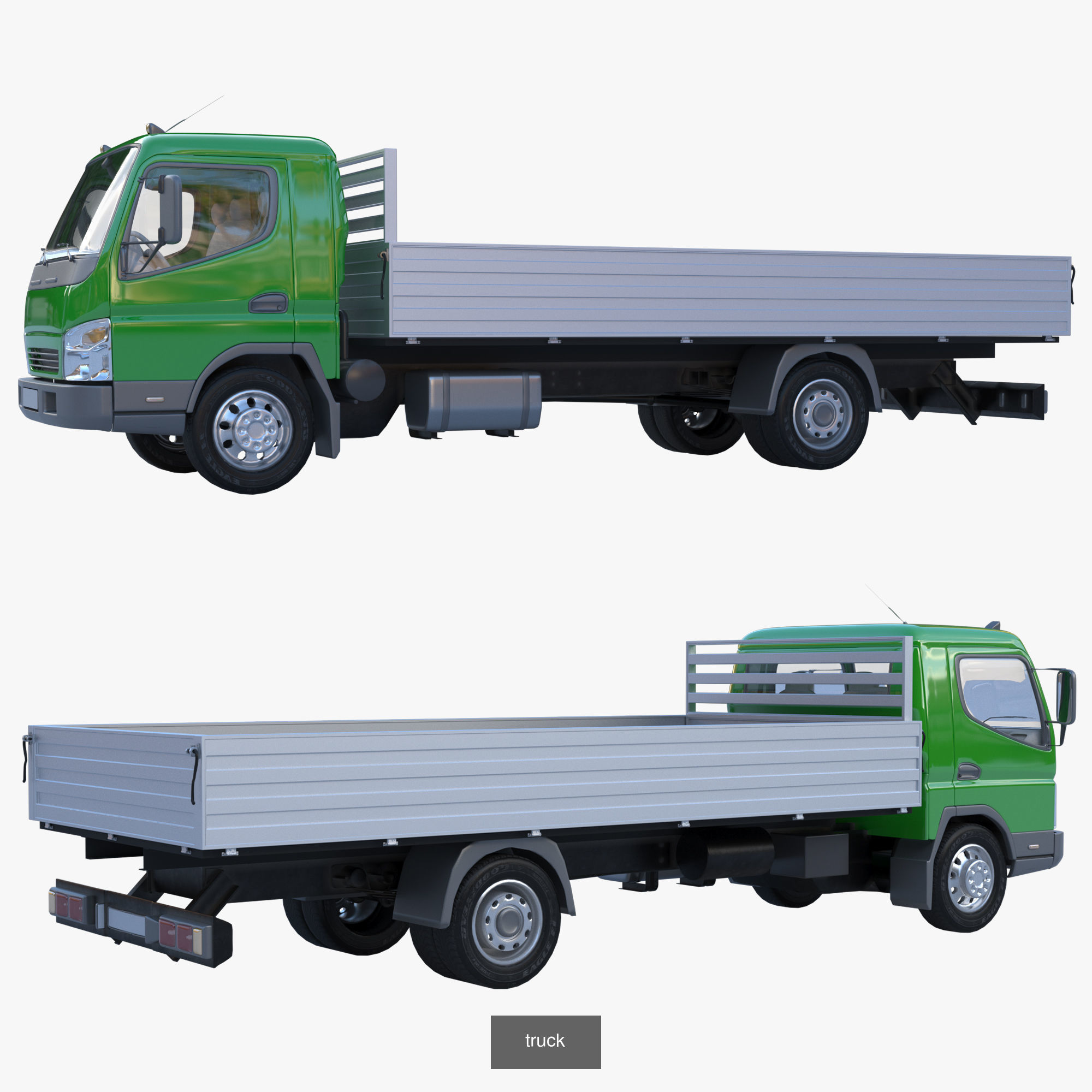 cargo van truck van isotherm baw chassis 3D Model Collection_3