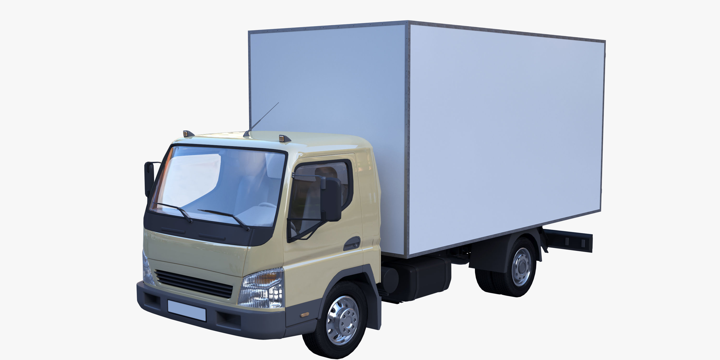 cargo van truck van isotherm baw chassis 3D Model Collection_79