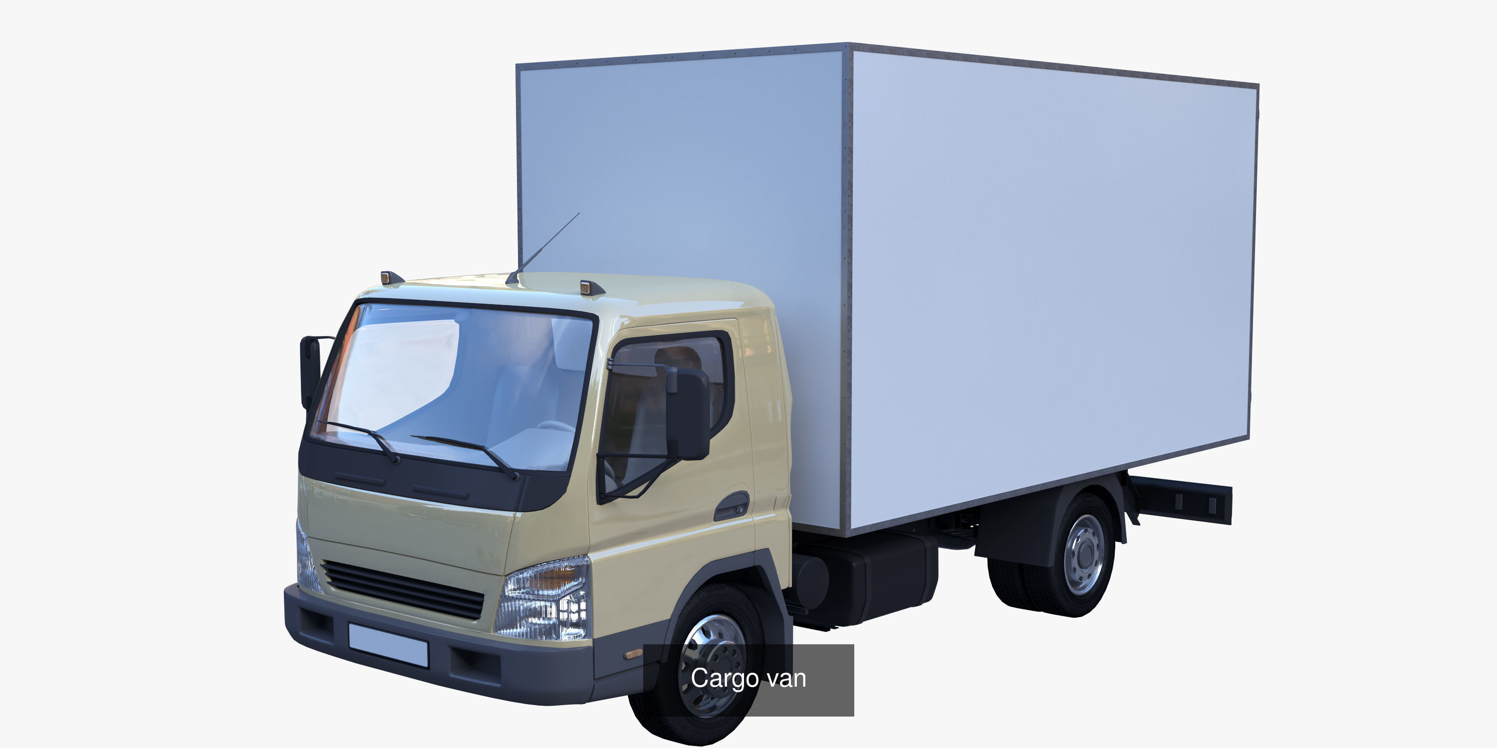 cargo van truck van isotherm baw chassis 3D Model Collection_5