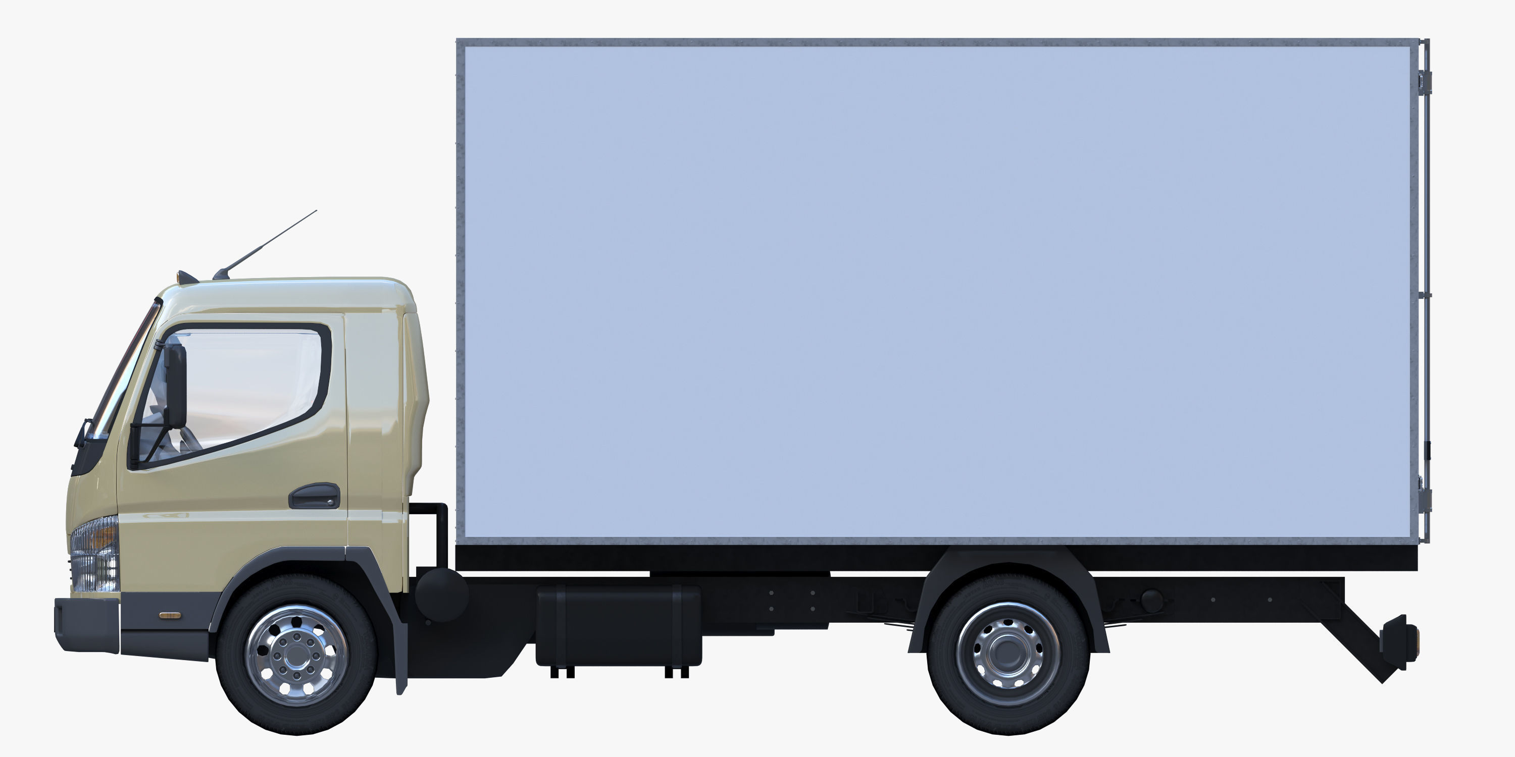 cargo van truck van isotherm baw chassis 3D Model Collection_81