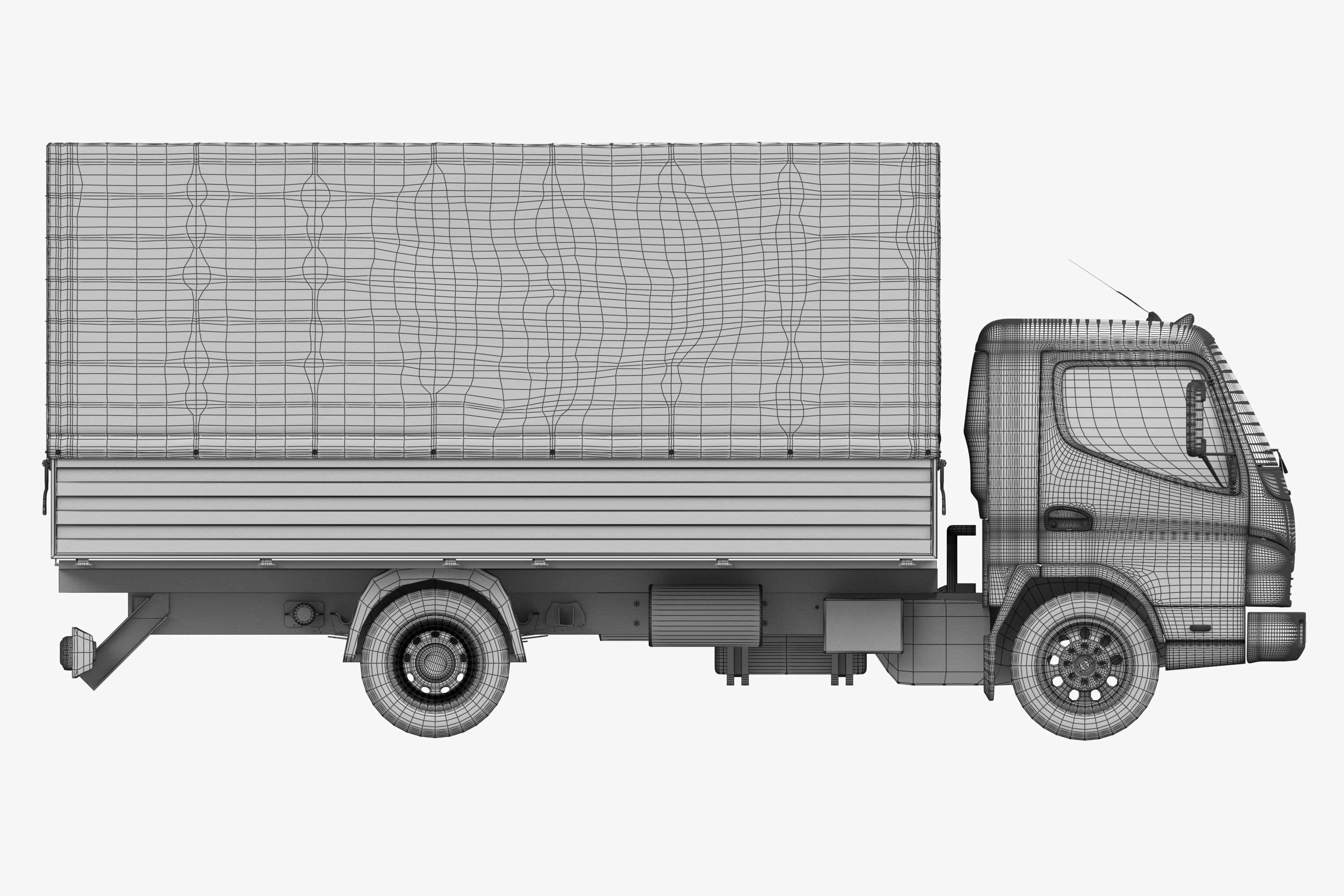 cargo van truck van isotherm baw chassis 3D Model Collection_75