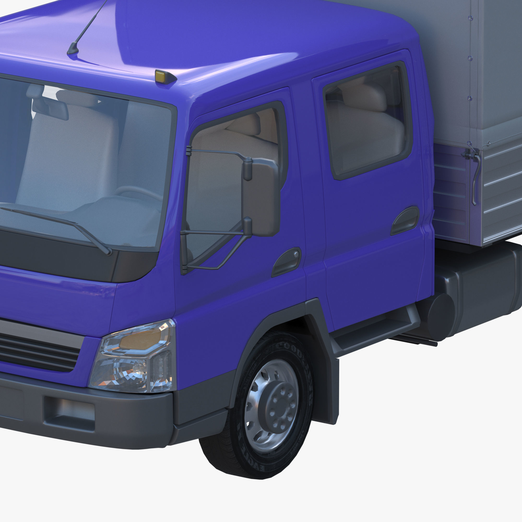 cargo van truck van isotherm baw chassis 3D Model Collection_25