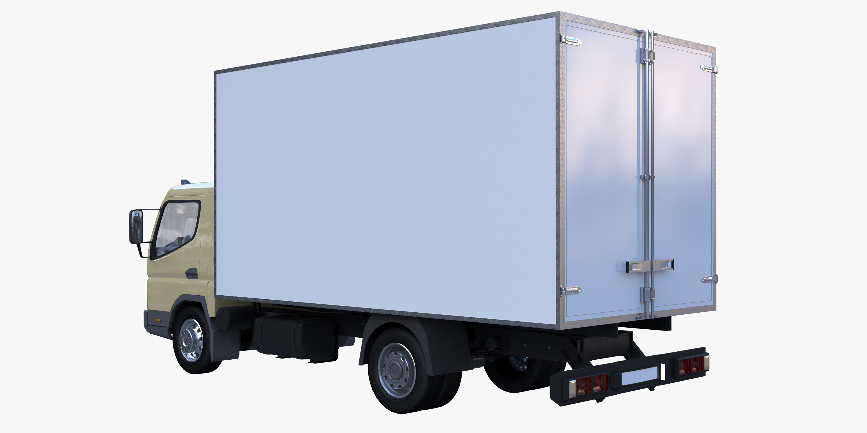 cargo van truck van isotherm baw chassis 3D Model Collection_78