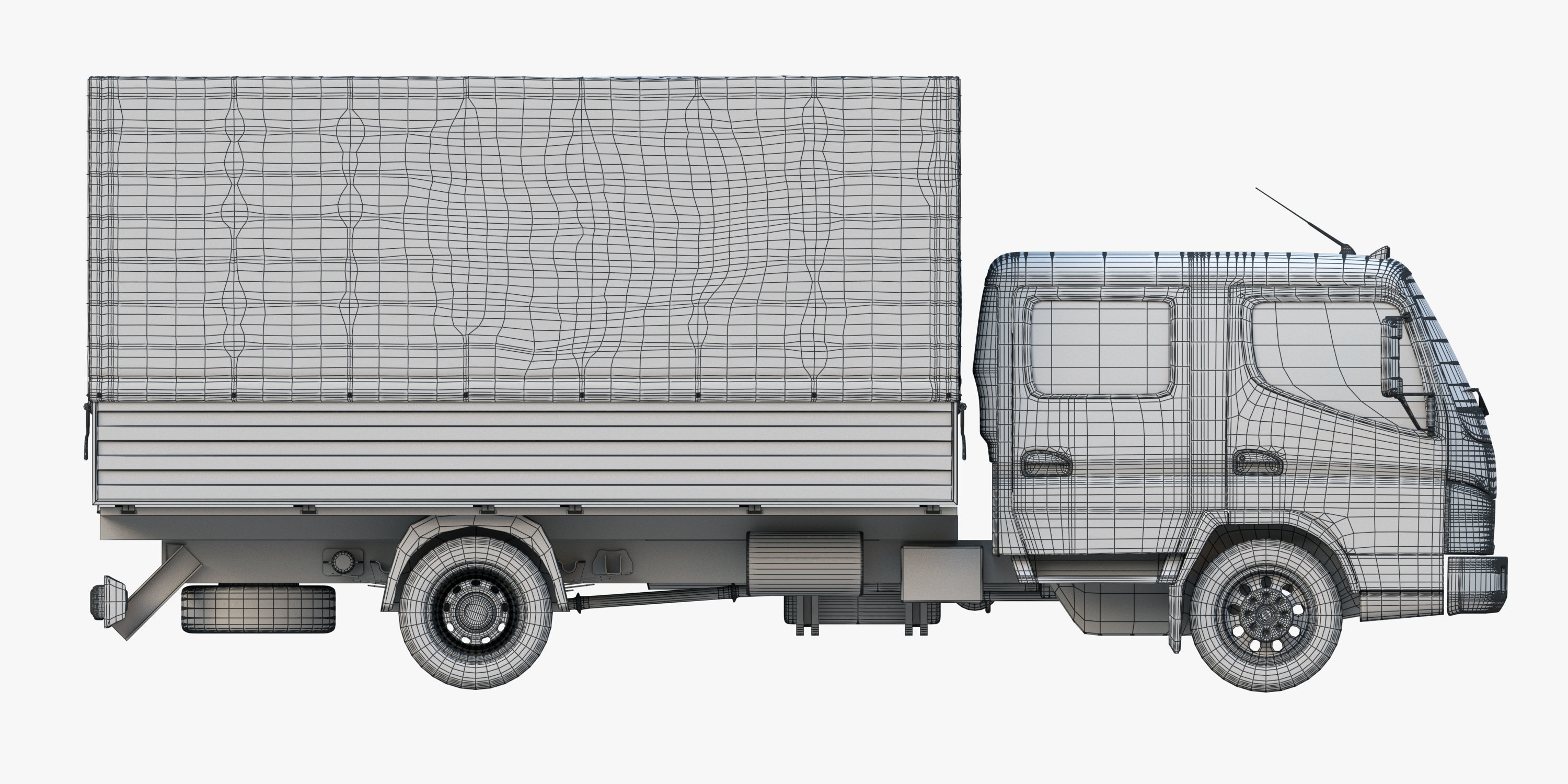 cargo van truck van isotherm baw chassis 3D Model Collection_32