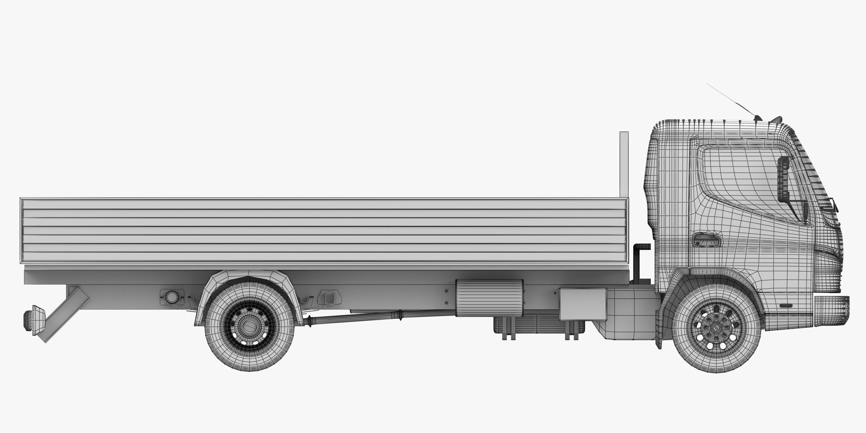 cargo van truck van isotherm baw chassis 3D Model Collection_60