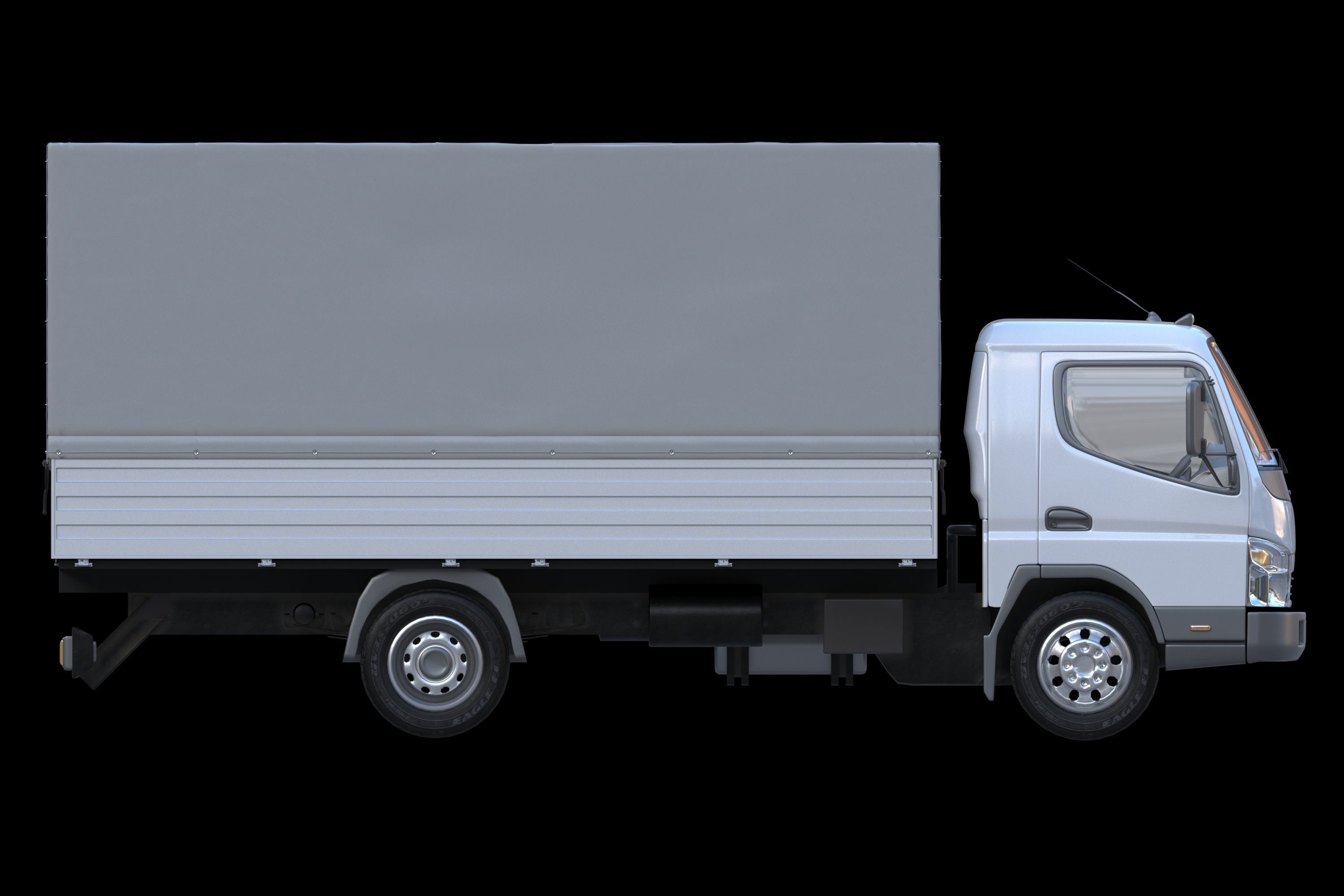 cargo van truck van isotherm baw chassis 3D Model Collection_63