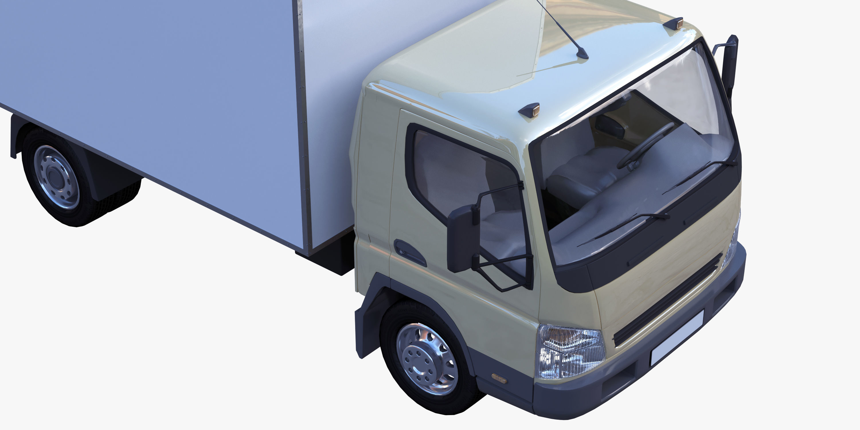 cargo van truck van isotherm baw chassis 3D Model Collection_82