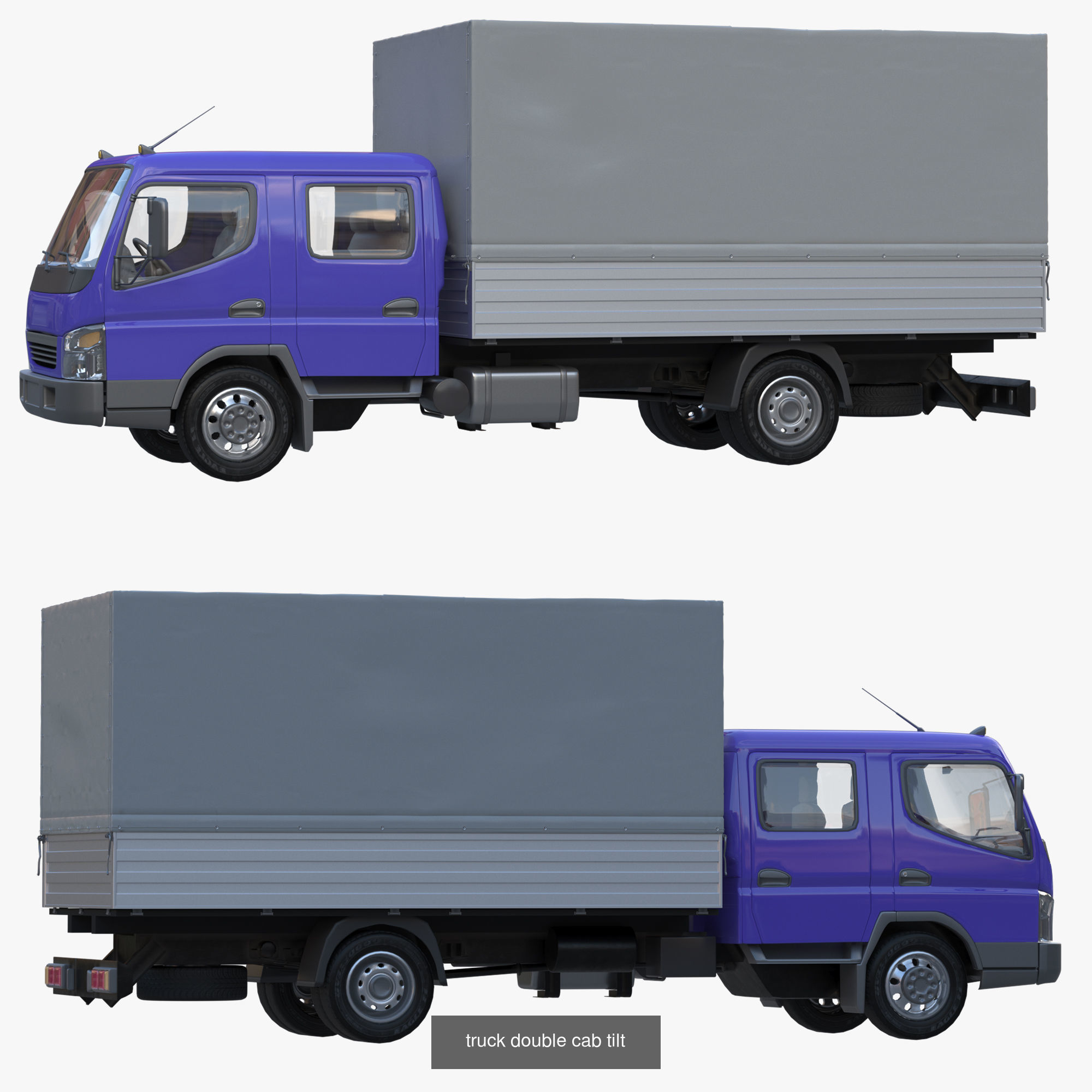 cargo van truck van isotherm baw chassis 3D Model Collection_2
