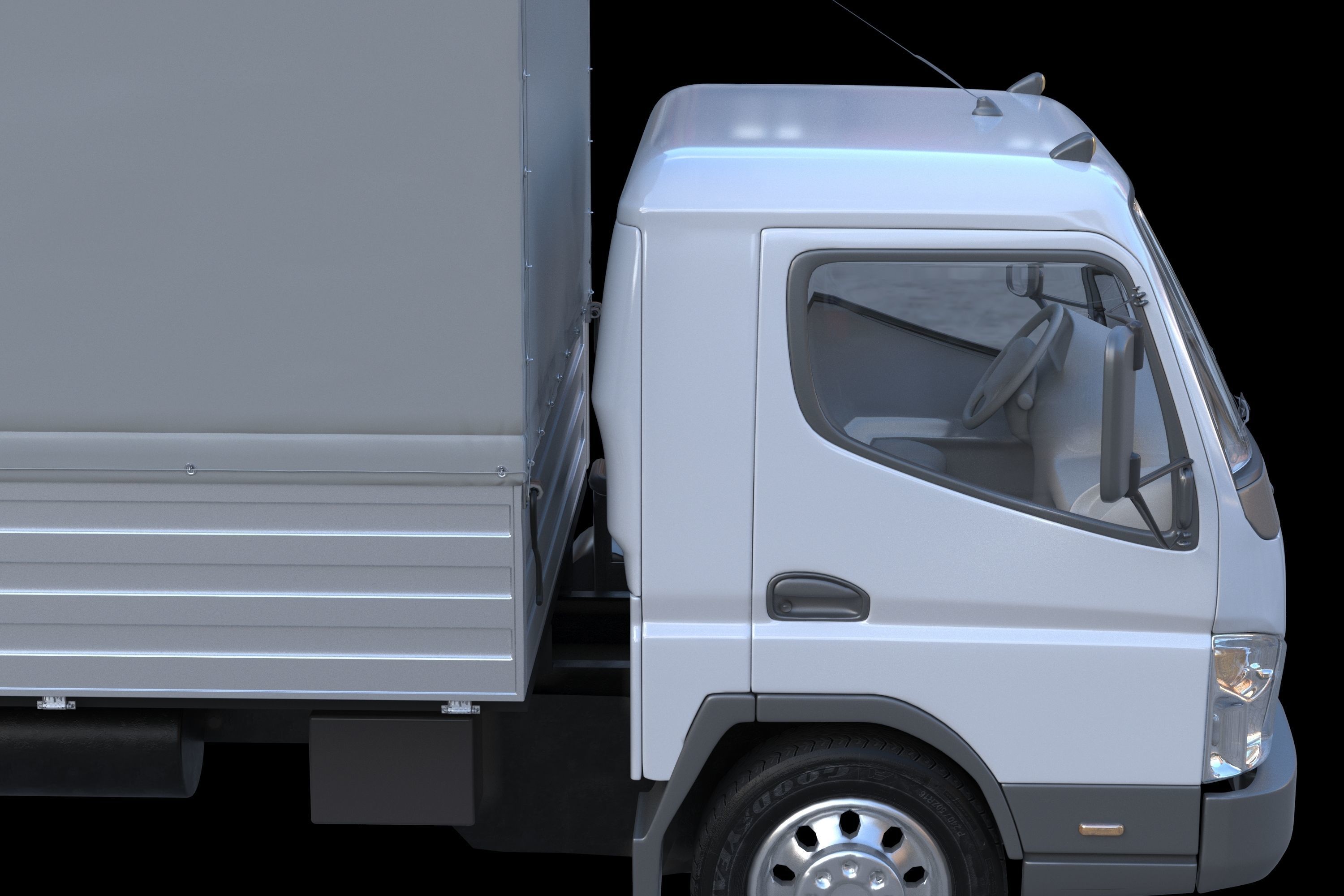 cargo van truck van isotherm baw chassis 3D Model Collection_71