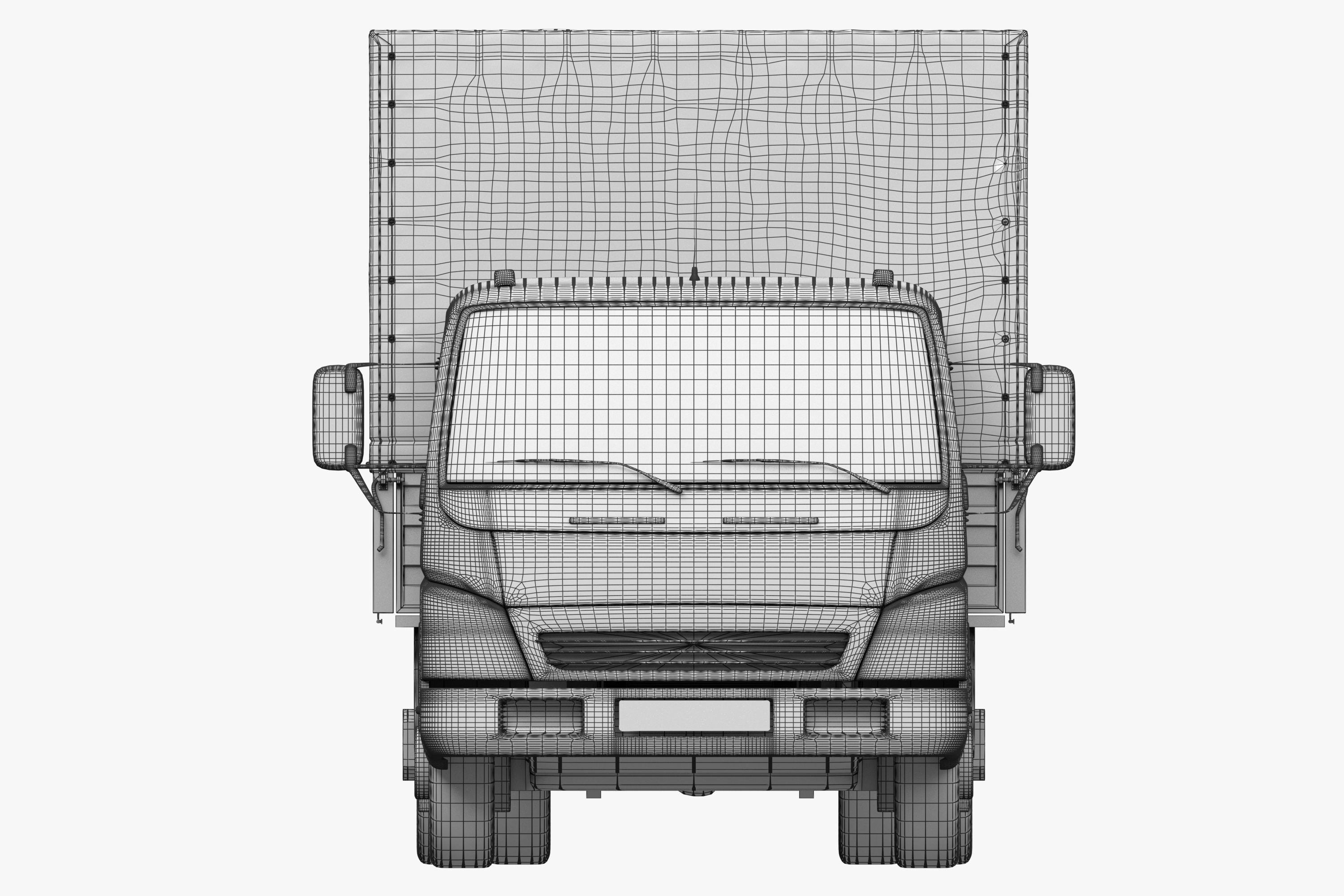 cargo van truck van isotherm baw chassis 3D Model Collection_74