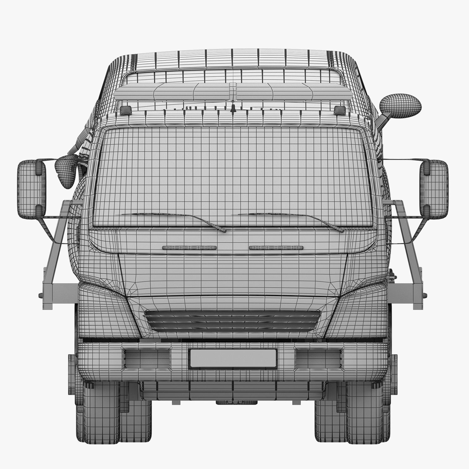 cargo van truck van isotherm baw chassis 3D Model Collection_45