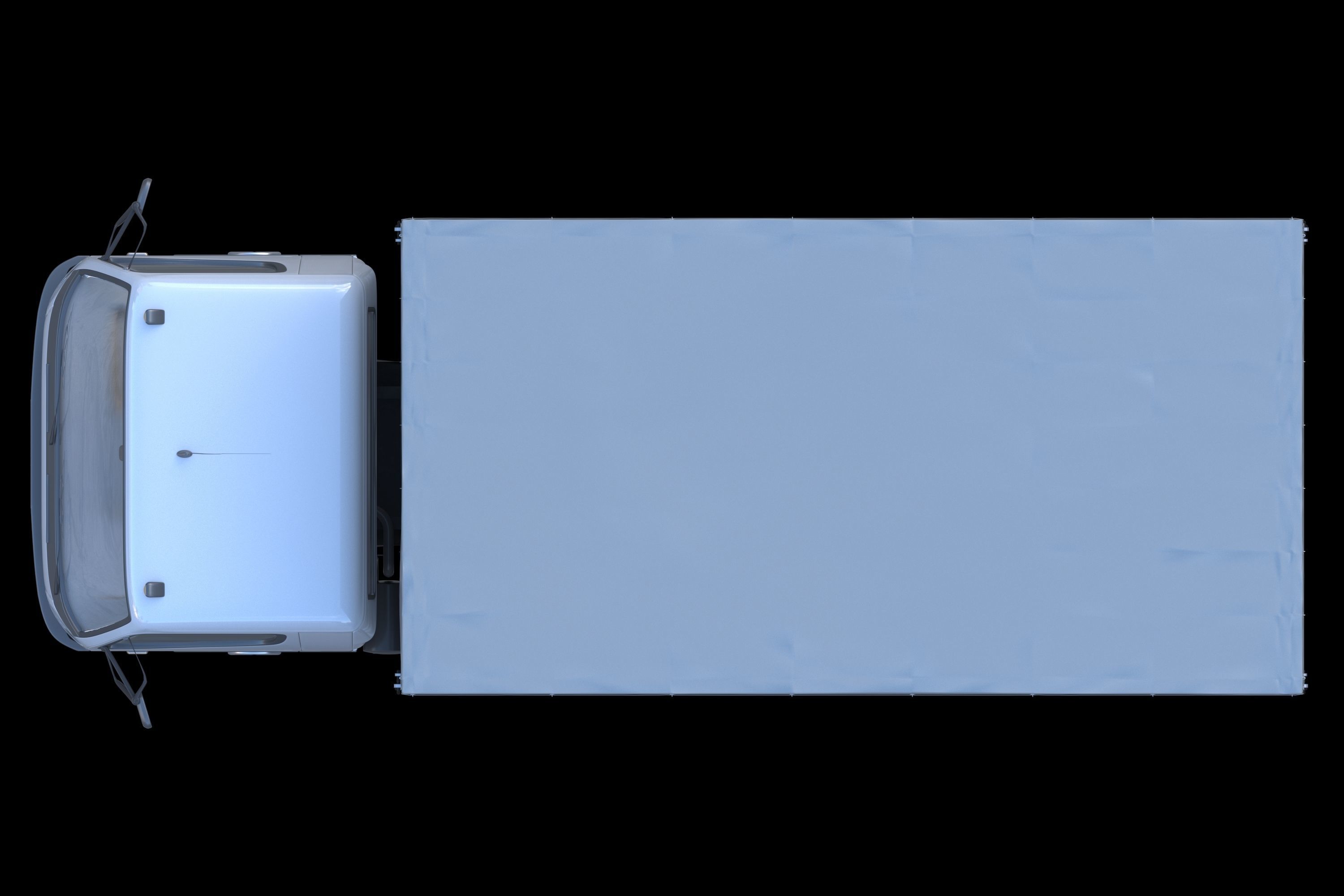 cargo van truck van isotherm baw chassis 3D Model Collection_68