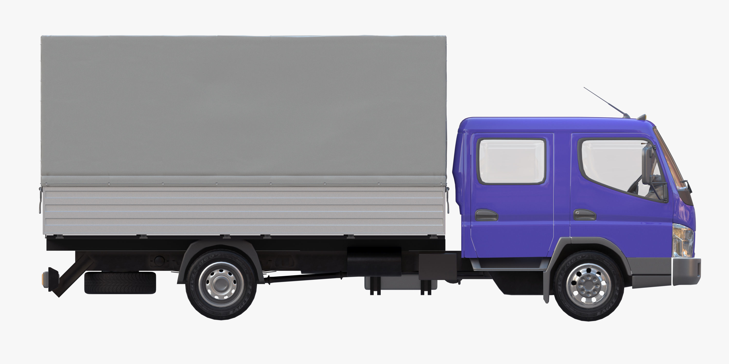 cargo van truck van isotherm baw chassis 3D Model Collection_24