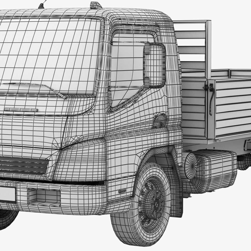 cargo van truck van isotherm baw chassis 3D Model Collection_48
