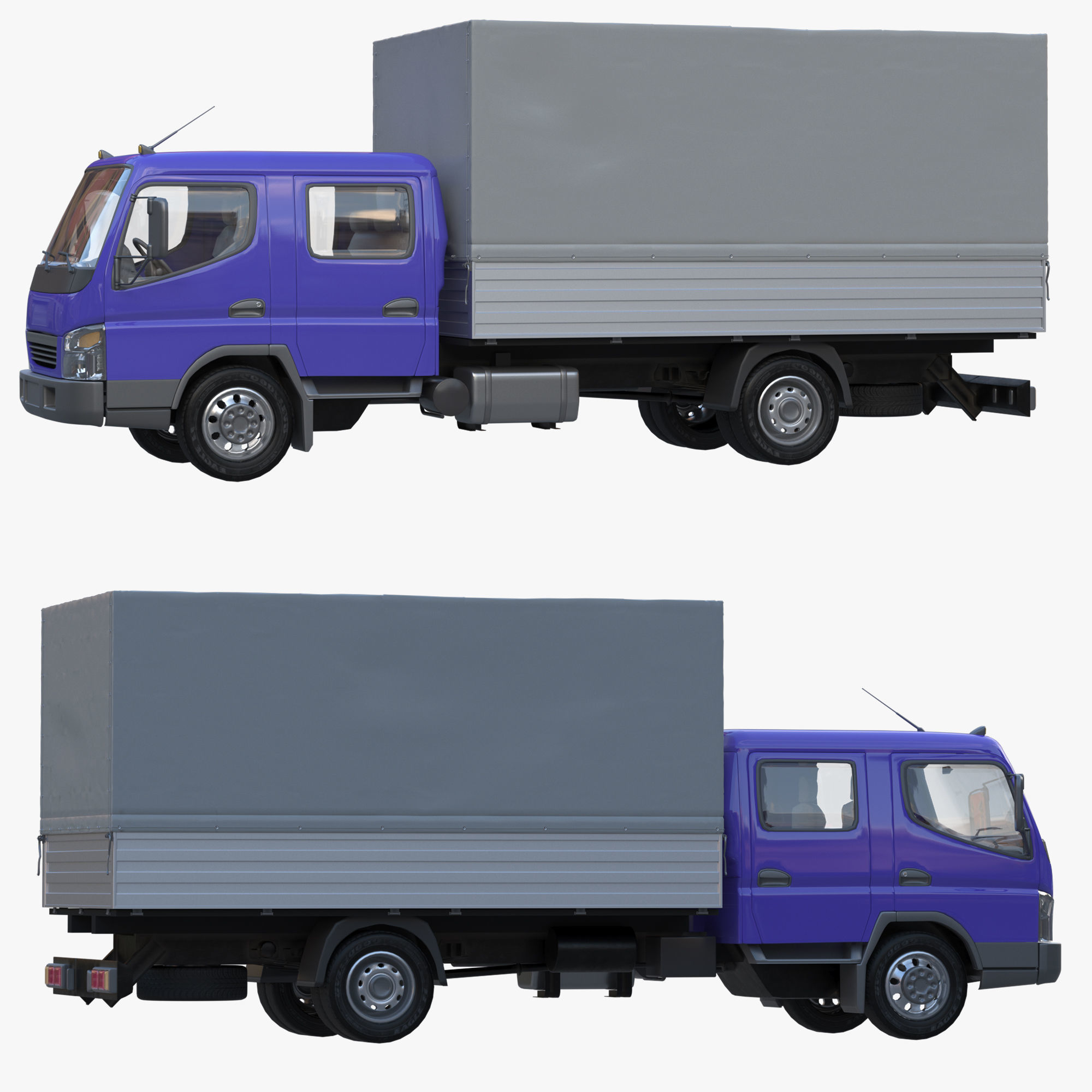 cargo van truck van isotherm baw chassis 3D Model Collection_22