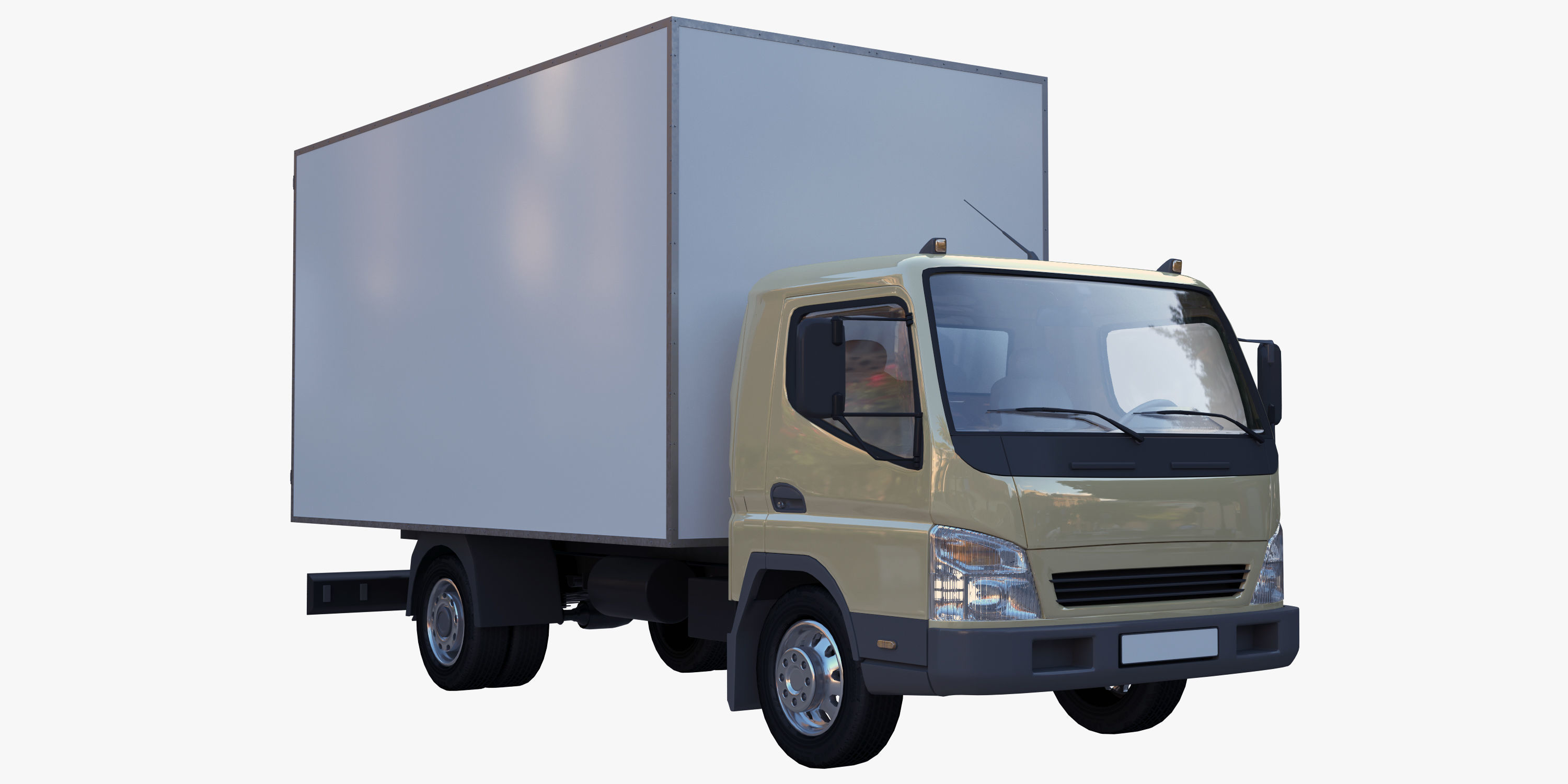 cargo van truck van isotherm baw chassis 3D Model Collection_76