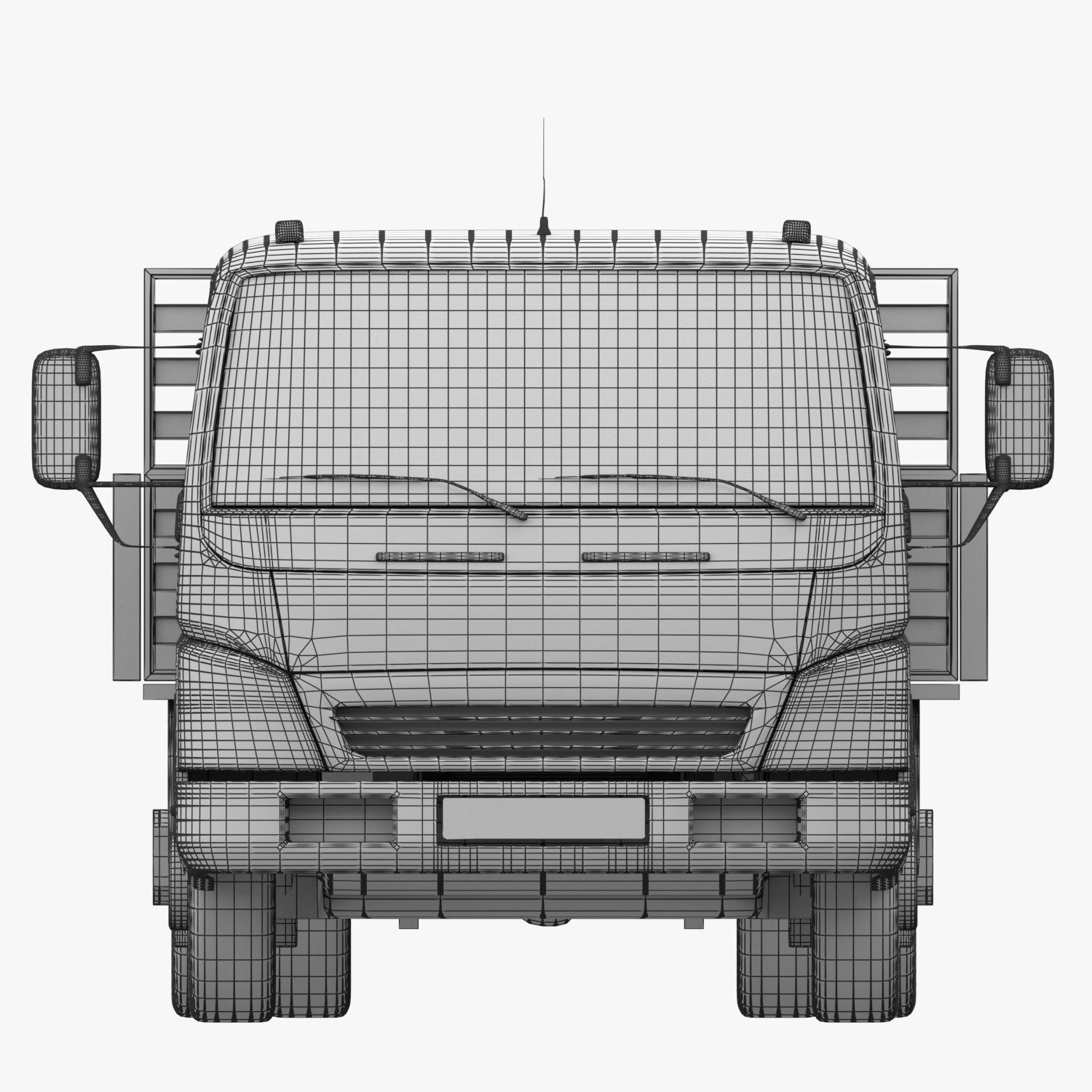 cargo van truck van isotherm baw chassis 3D Model Collection_59