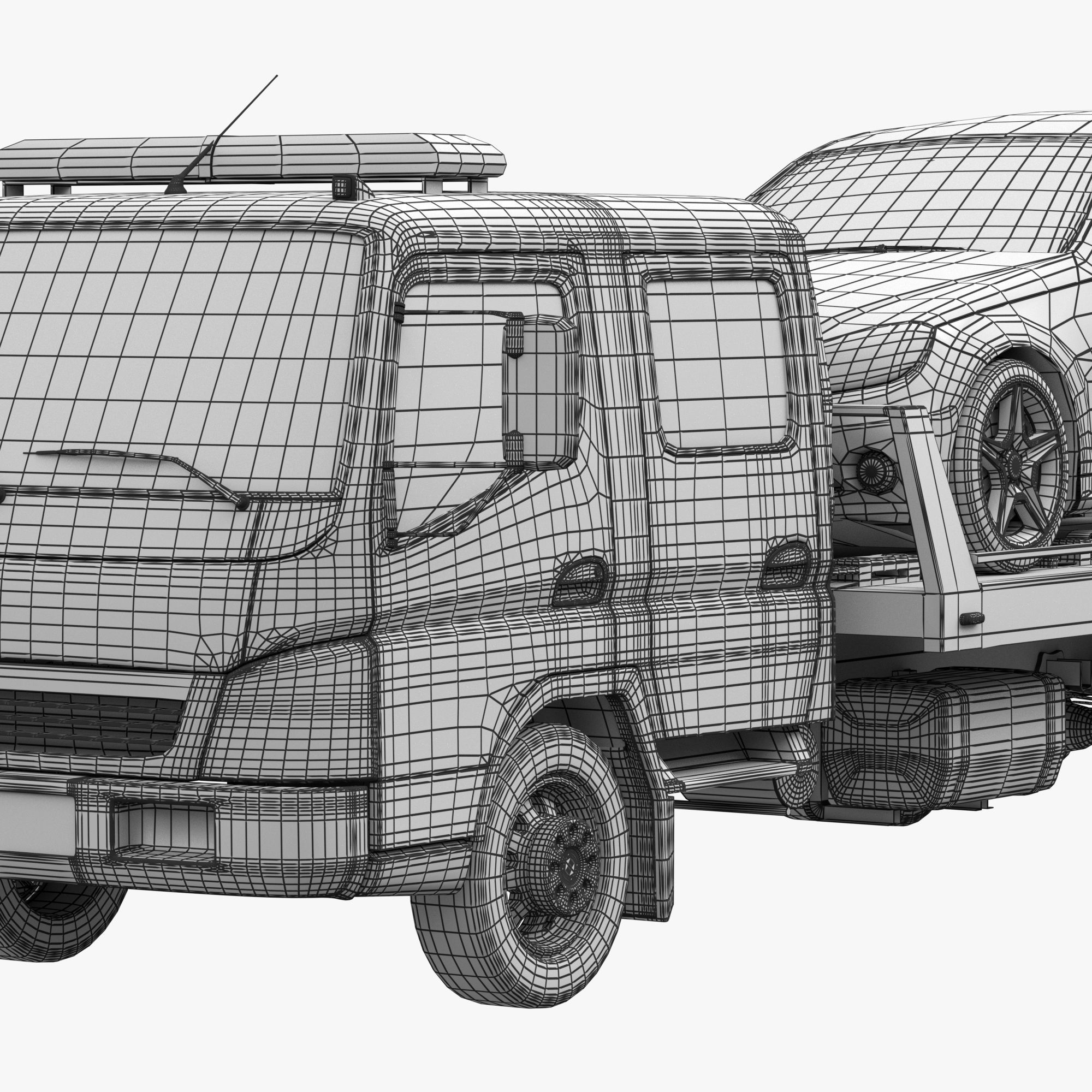 cargo van truck van isotherm baw chassis 3D Model Collection_14