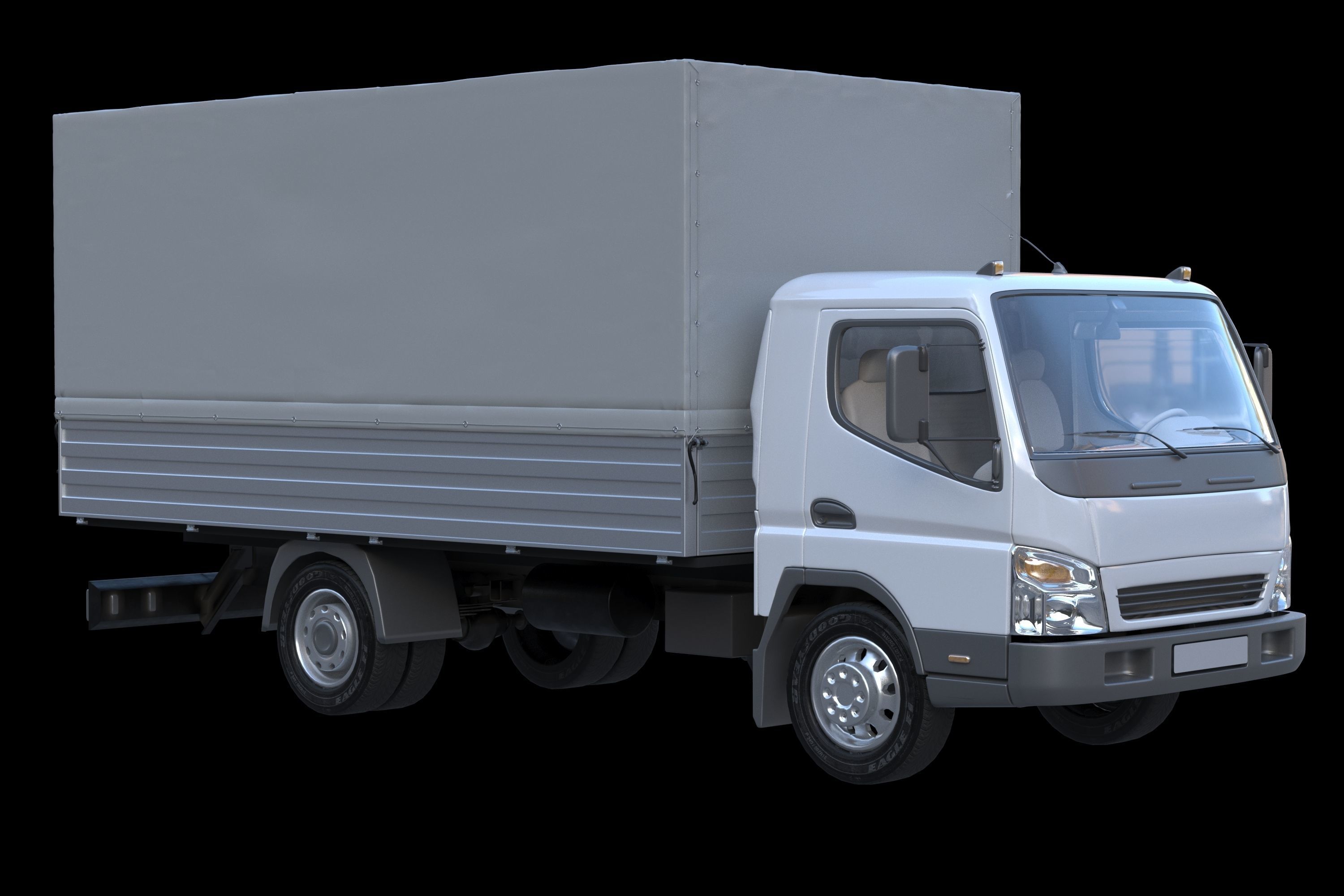 cargo van truck van isotherm baw chassis 3D Model Collection_65