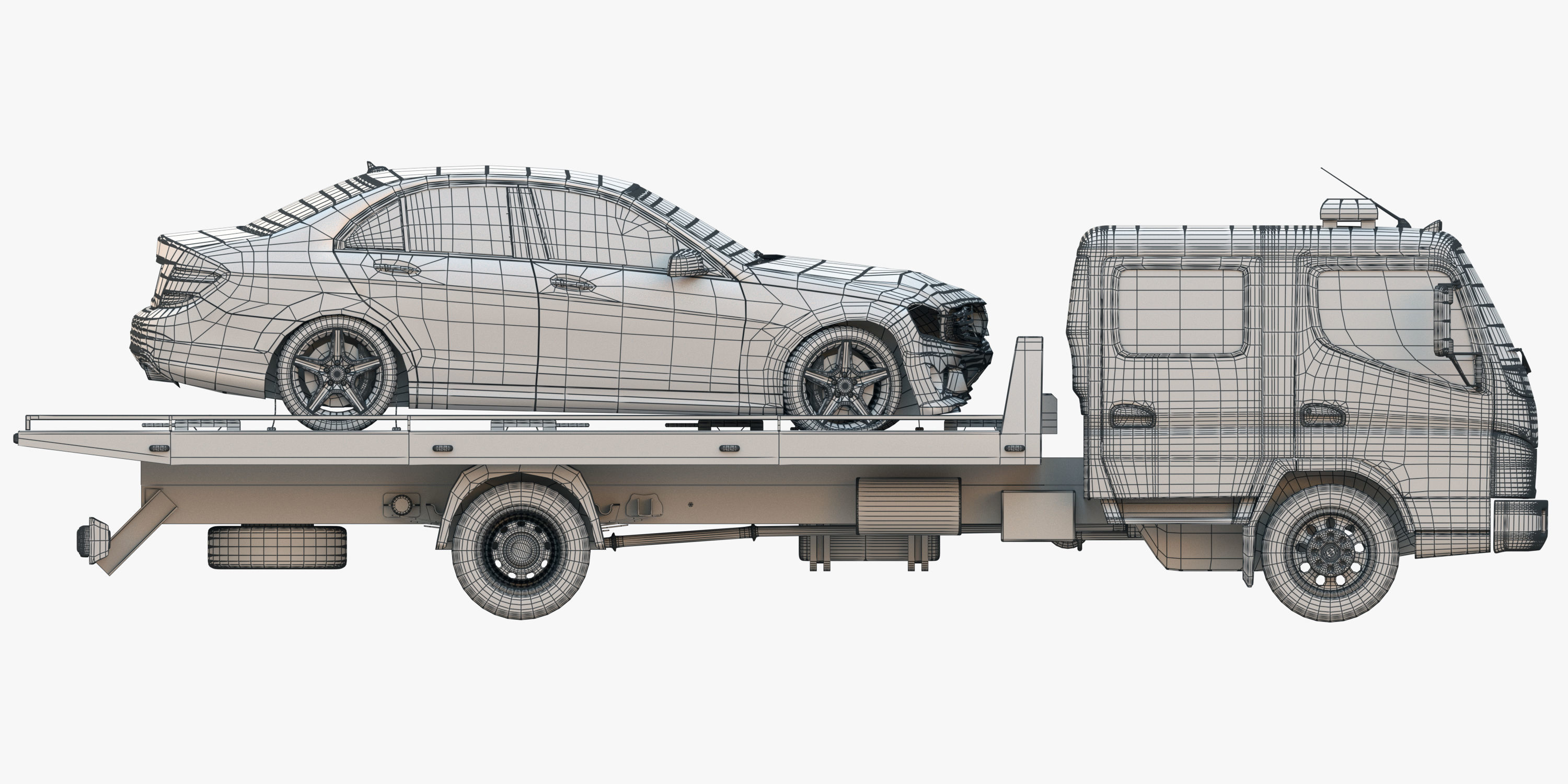 cargo van truck van isotherm baw chassis 3D Model Collection_19