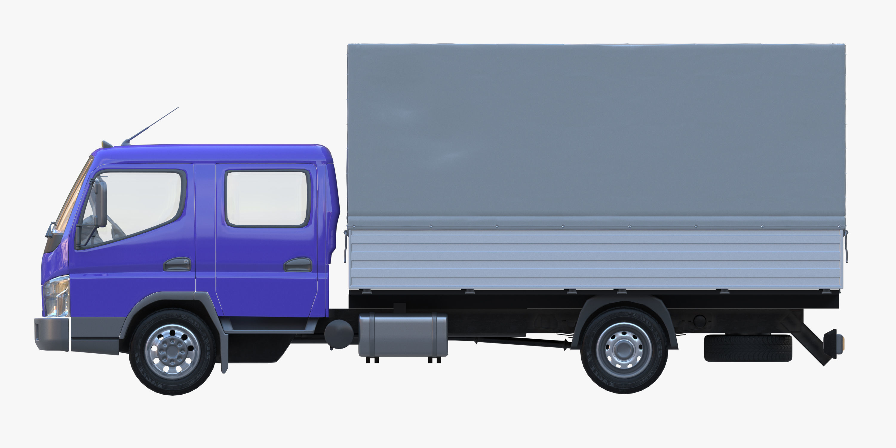 cargo van truck van isotherm baw chassis 3D Model Collection_26