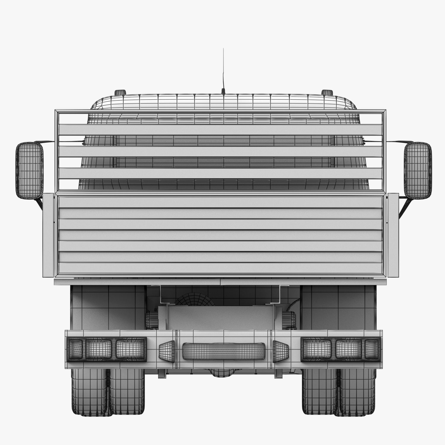 cargo van truck van isotherm baw chassis 3D Model Collection_57