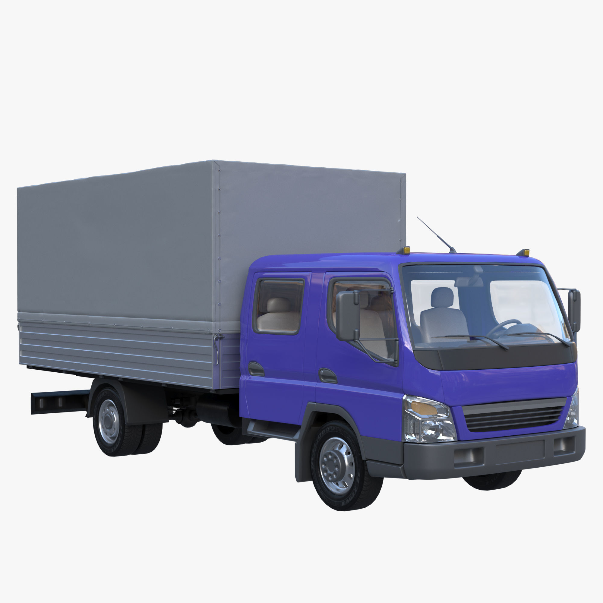 cargo van truck van isotherm baw chassis 3D Model Collection_20