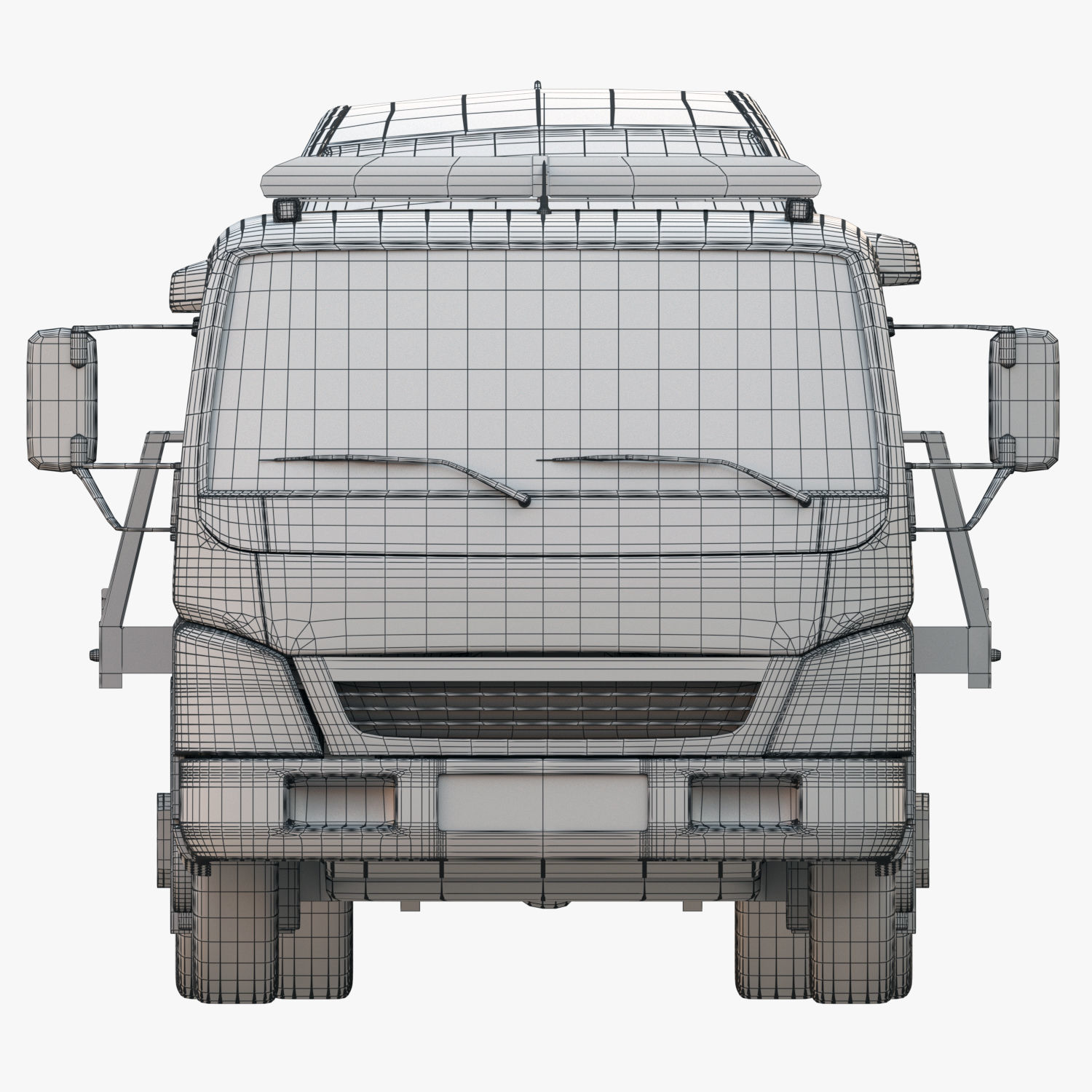 cargo van truck van isotherm baw chassis 3D Model Collection_17